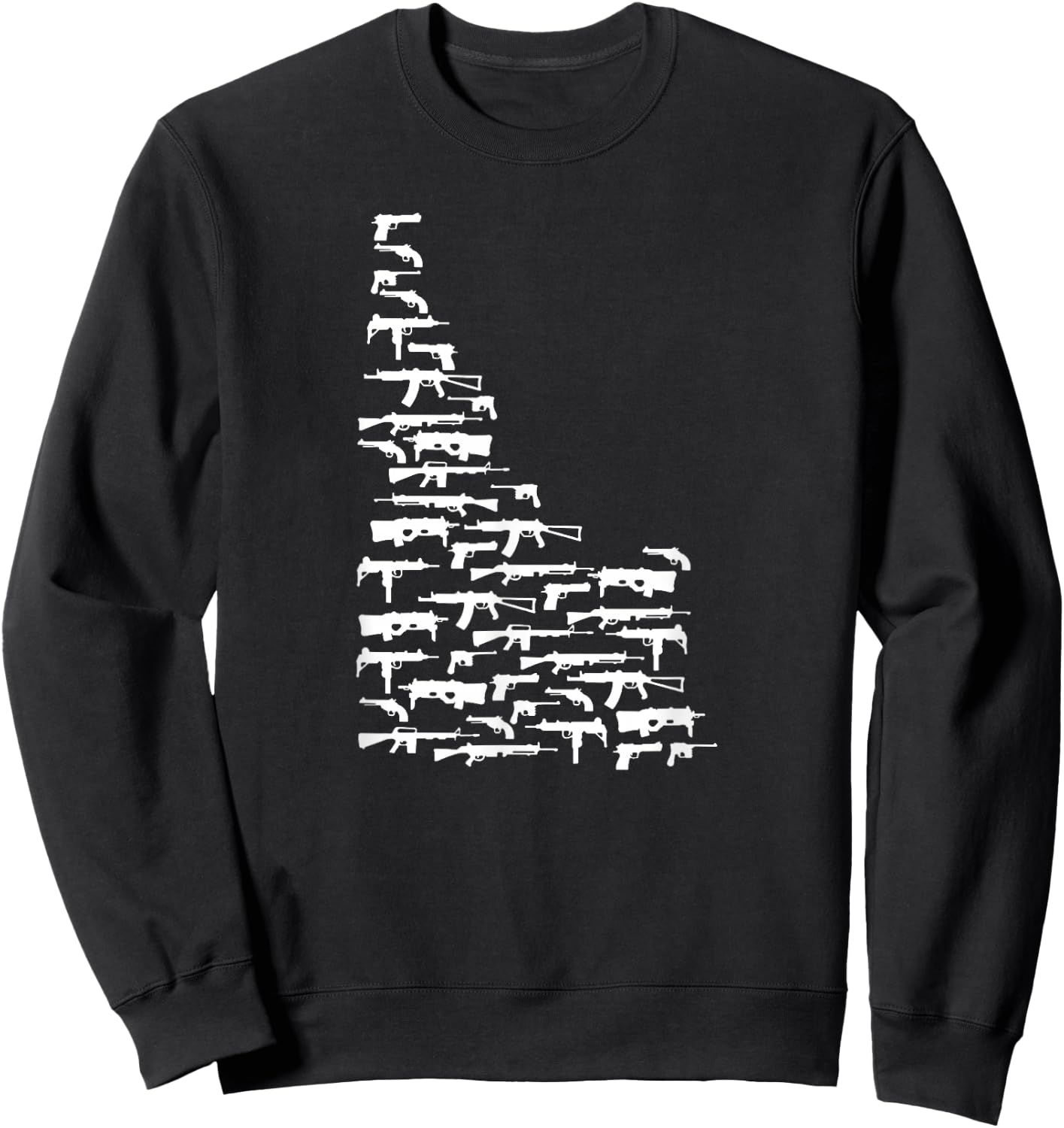 State of Idaho made up of Guns 2nd Amendment Sweatshirt - Sweatshirt | Black