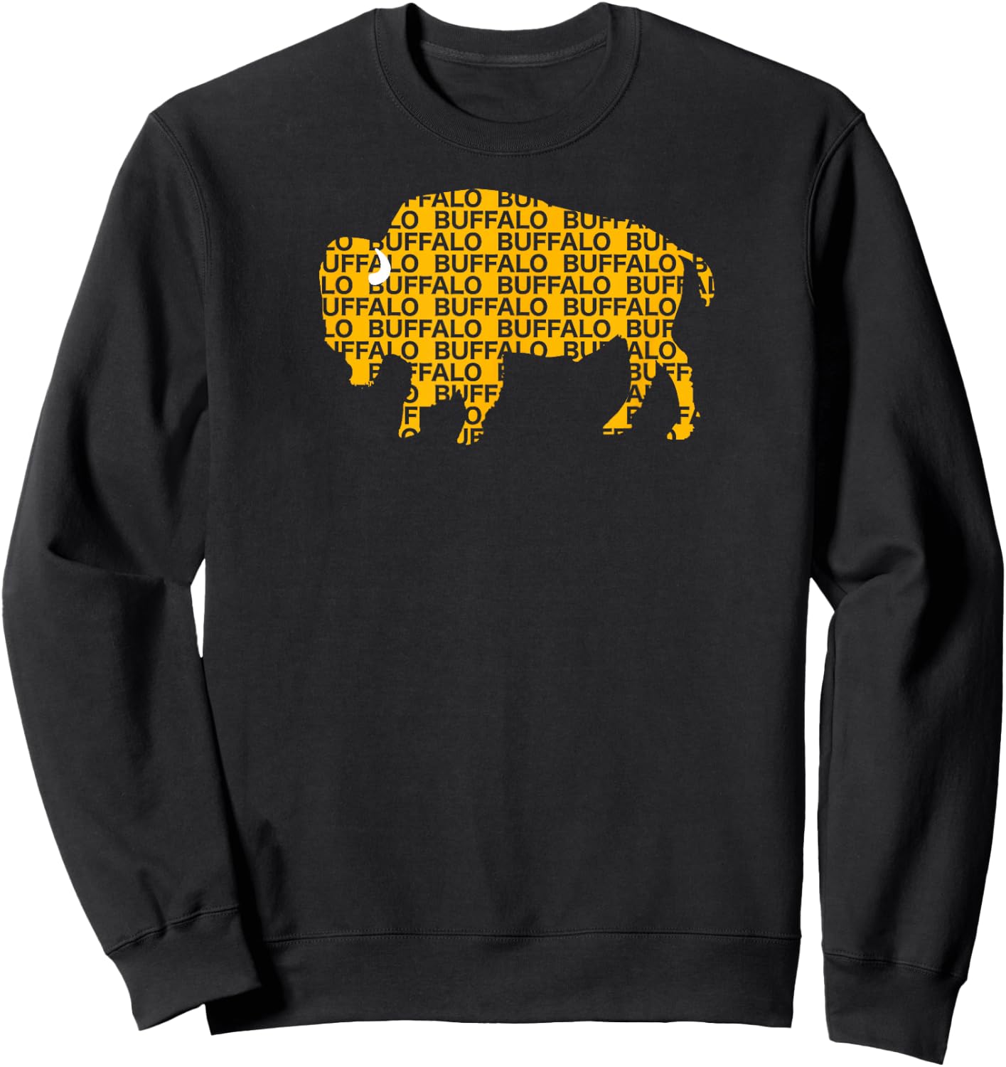 WHEREABOUTS Buffalo NY Yellow Buffalo Hockey Sweatshirt - Sweatshirt | Black