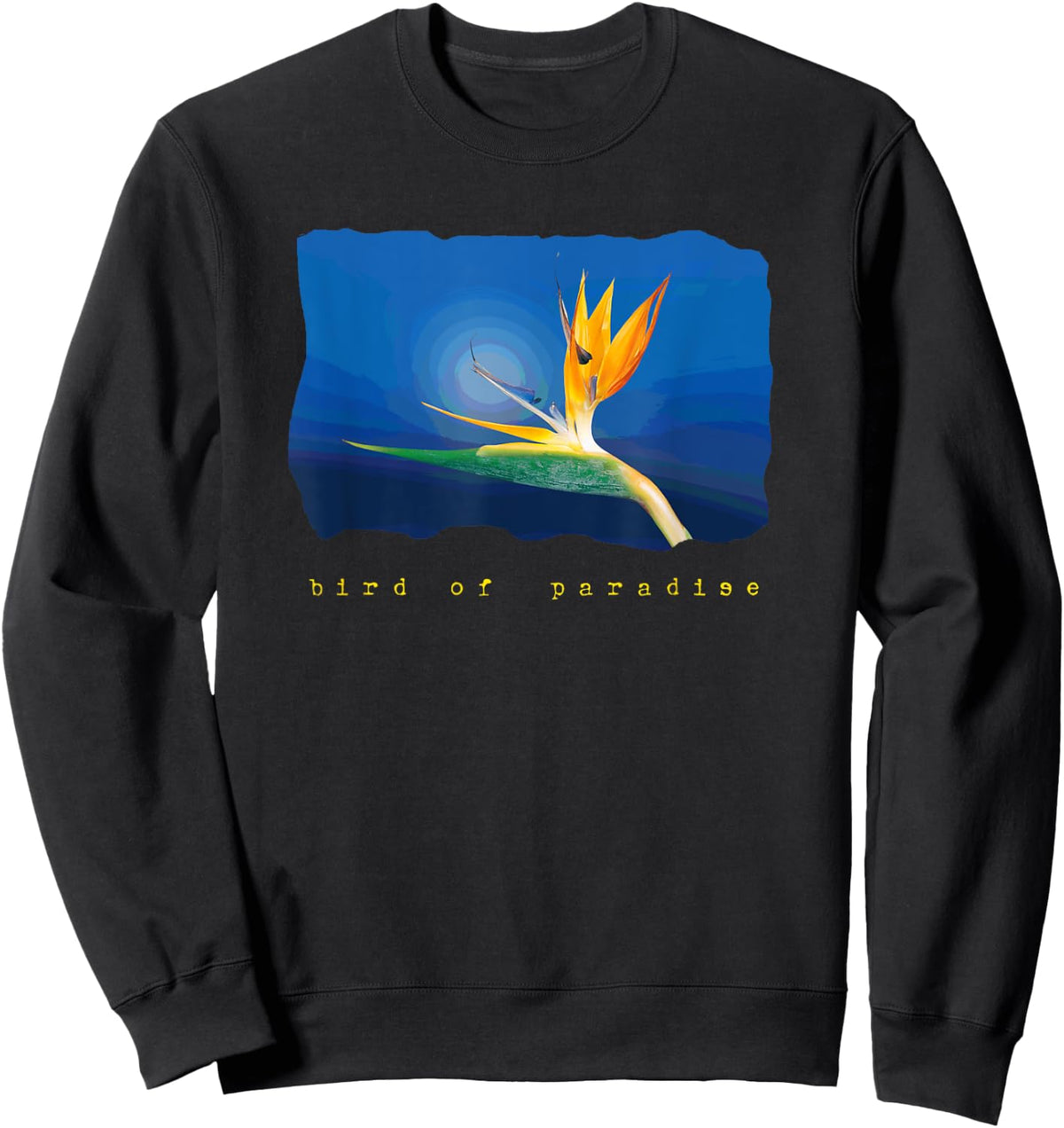 Bird of Paradise Tropical Flower Shirt Sweatshirt - Sweatshirt | Black