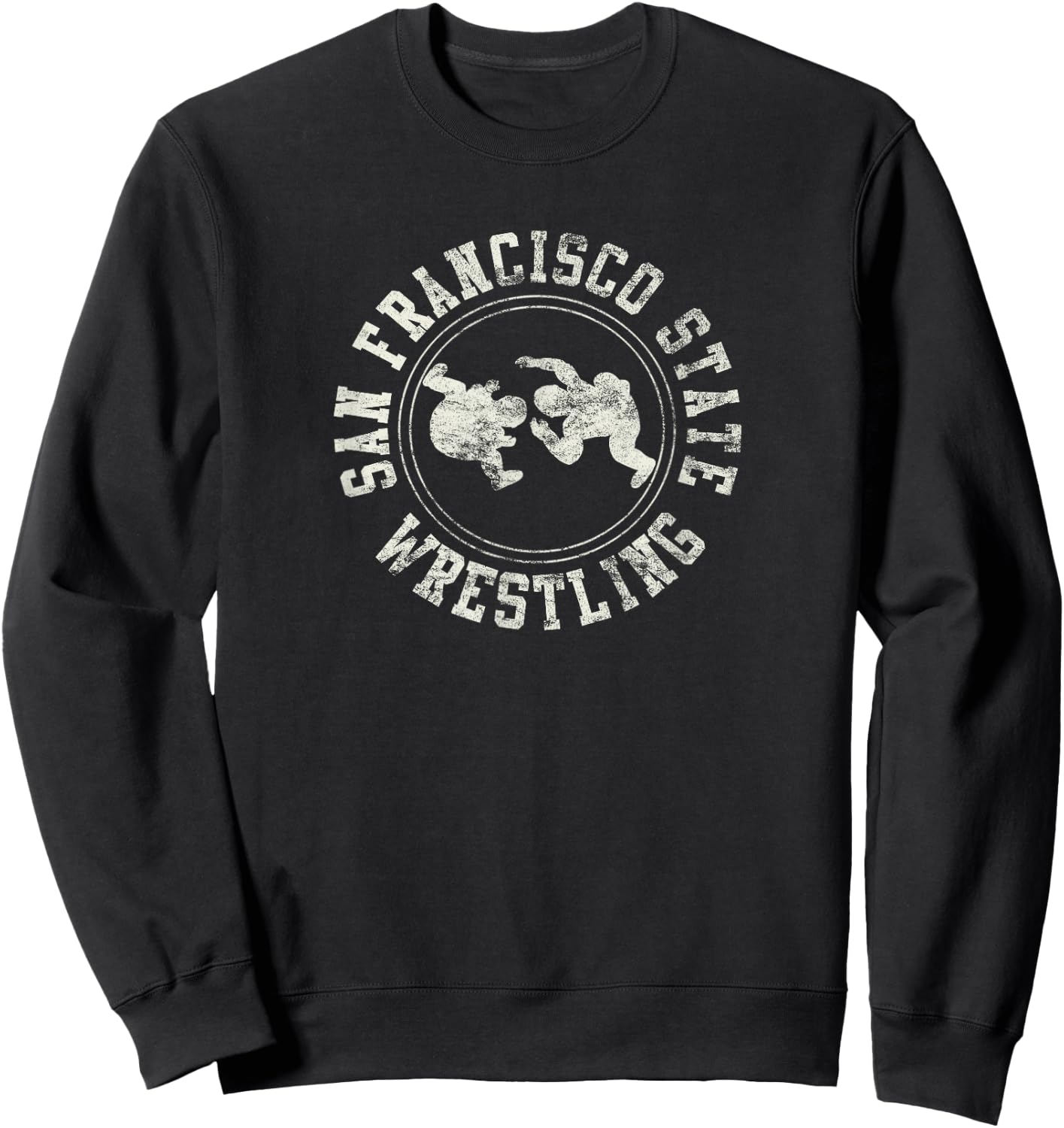 Vintage San Francisco State Wrestling Logo Shirt Sweatshirt - Sweatshirt | Black
