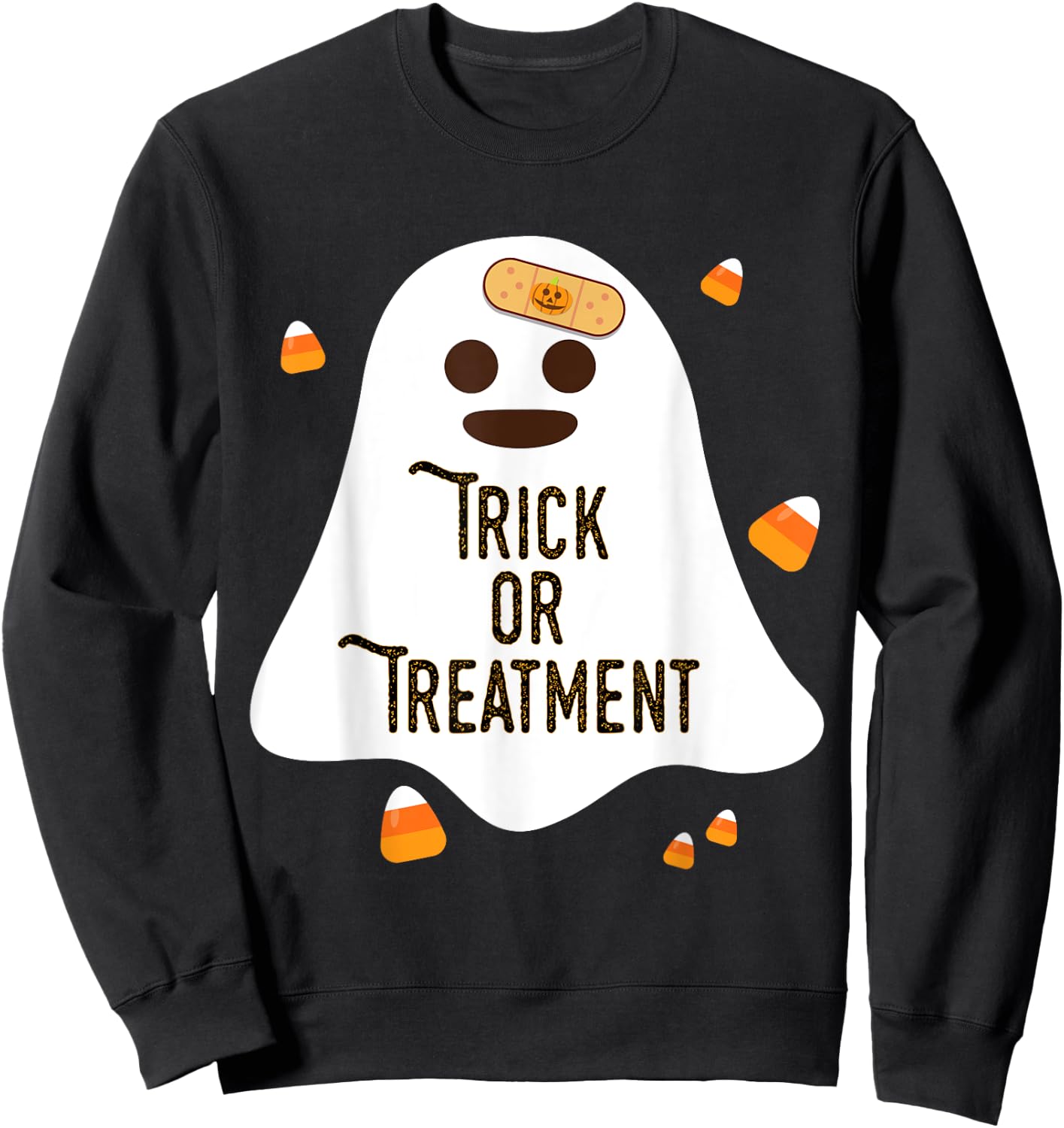 Doctor and Nurse Halloween Trick or Treatment Sweatshirt - Sweatshirt | Black