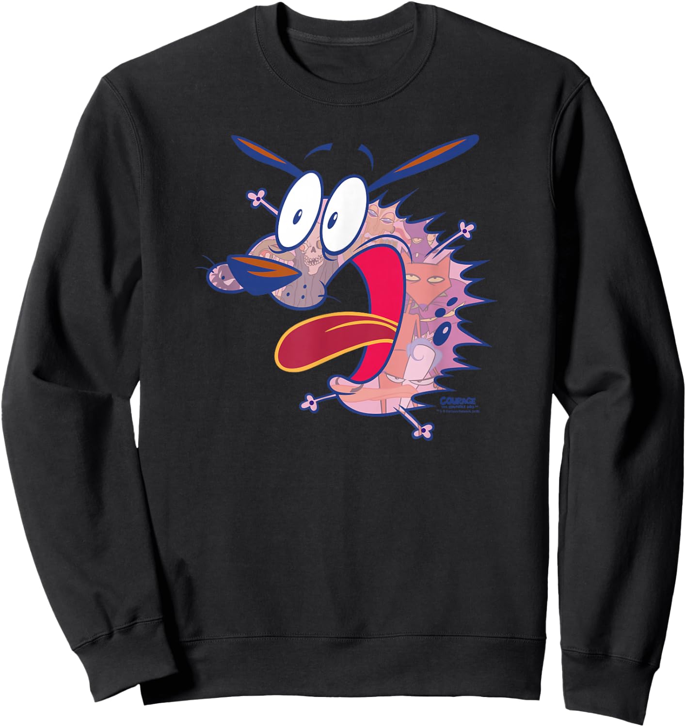 Courage The Cowardly Dog Evil Inside Small Sweatshirt - Sweatshirt | Black