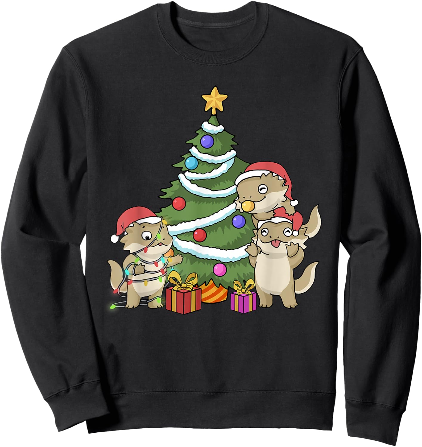 Bearded Dragon Christmas Sweatshirt - Sweatshirt | Black