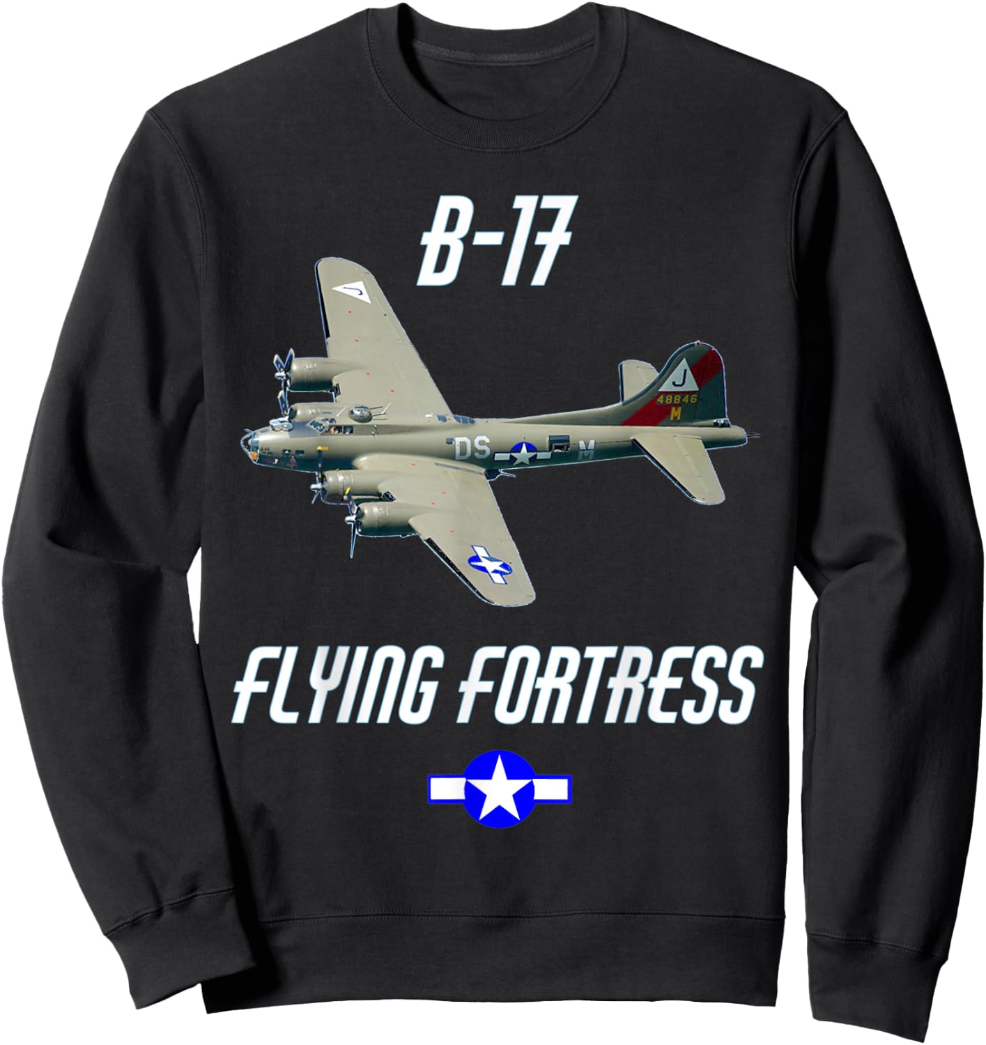 B-17 Flying Fortress World War 2 US Army Air Force Sweatshirt - Sweatshirt | Black