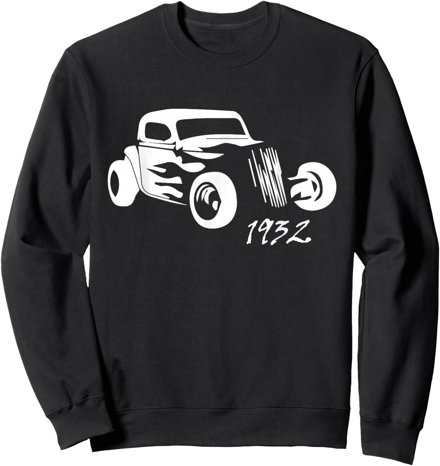 1932 Hot Rod Roadster Silhouette Sweatshirt - Sweatshirt | Black