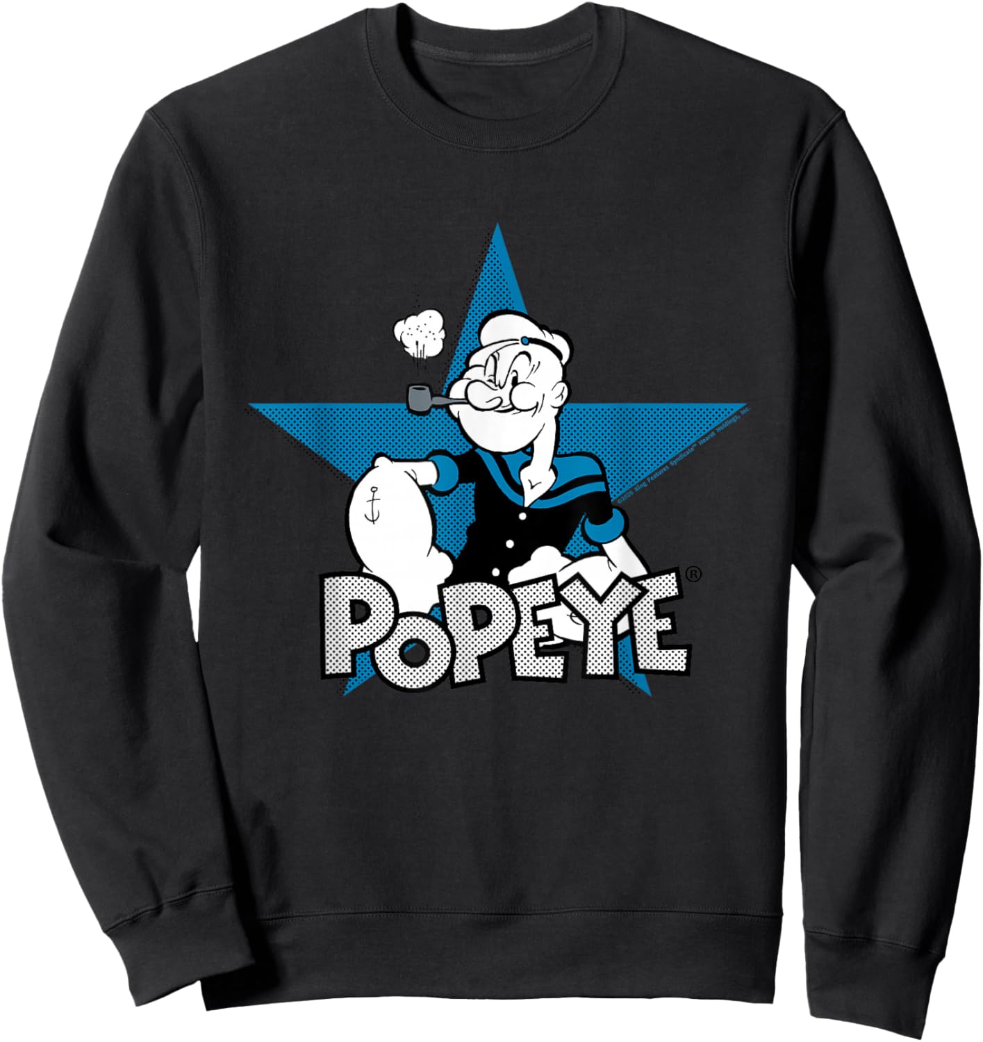 Popeye The Sailor Man Pop Art Star Retro Comic Sweatshirt - Sweatshirt | Black