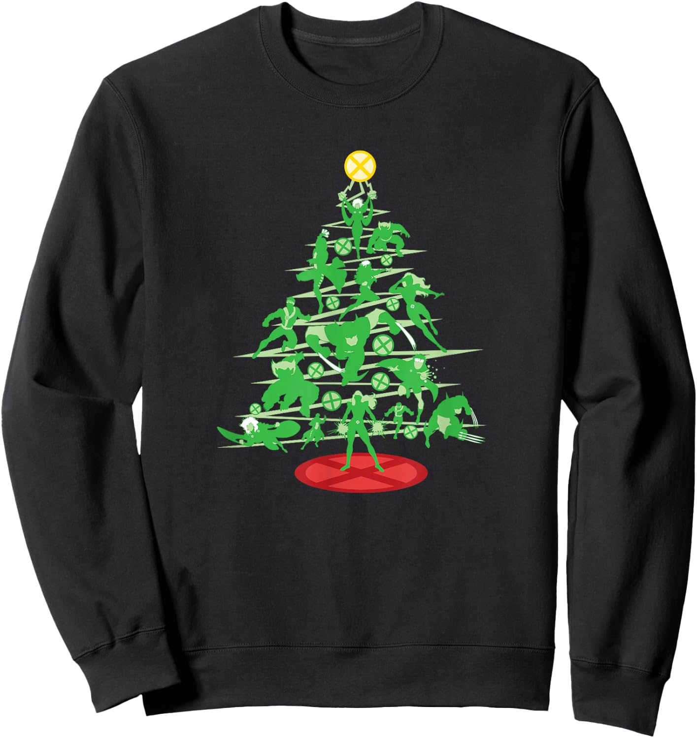 Marvel X-Men Mutant Christmas Tree Sweatshirt - Sweatshirt | Black