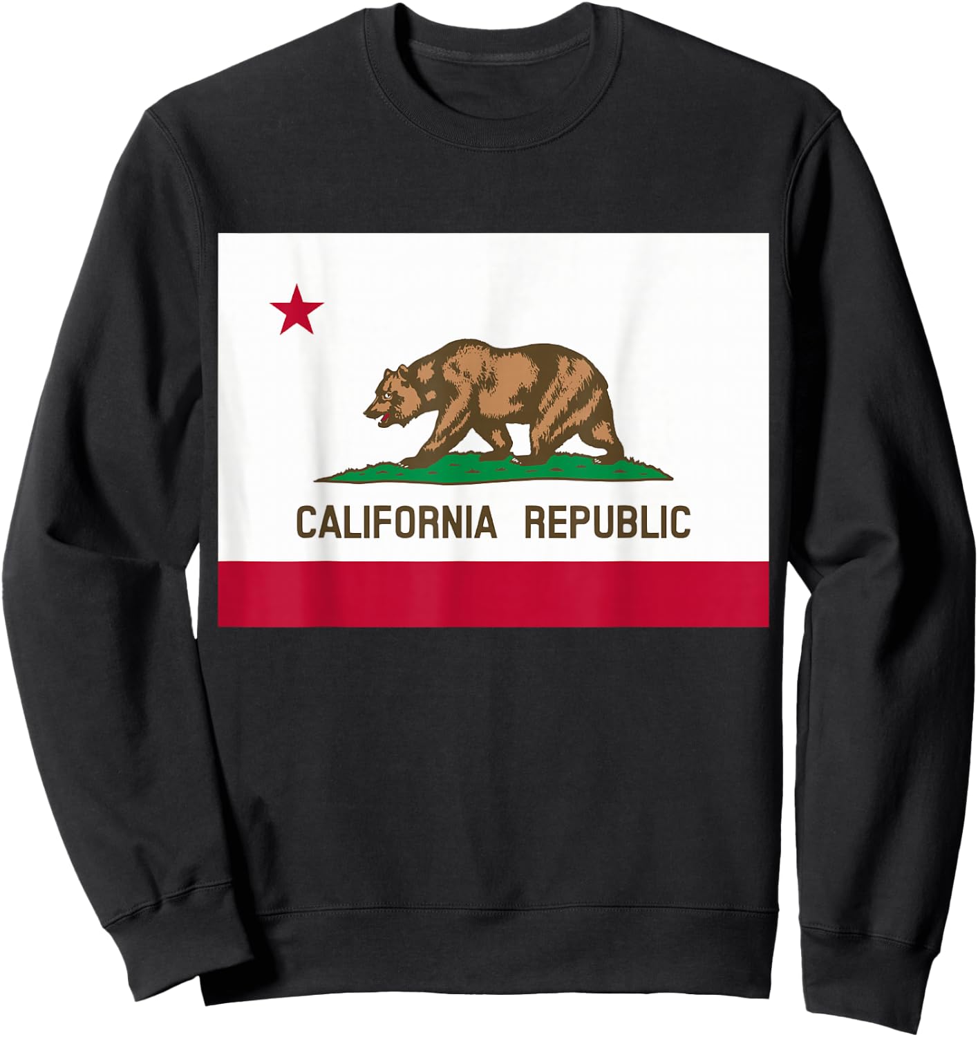 California State Flag T Shirt Sweatshirt - Sweatshirt | Black