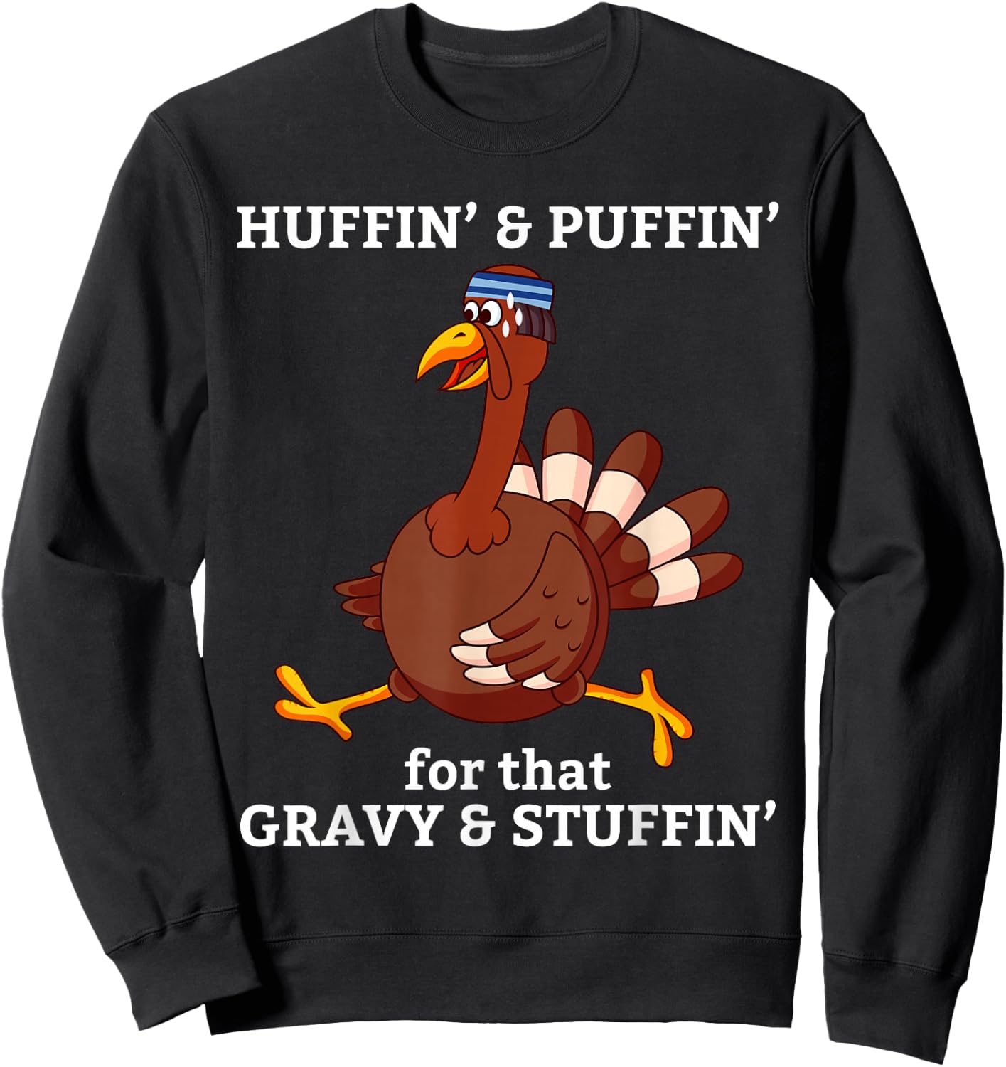 Marathon Running Turkey Trot Funny Group Team Gift Turkey Sweatshirt - Sweatshirt | Black