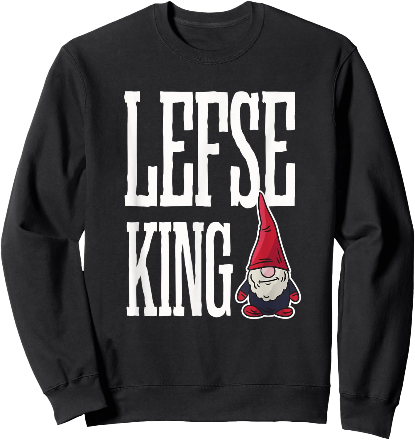 Lefse King | Norwegian Lefse Rolling Christmas Sweatshirt - Sweatshirt | Black