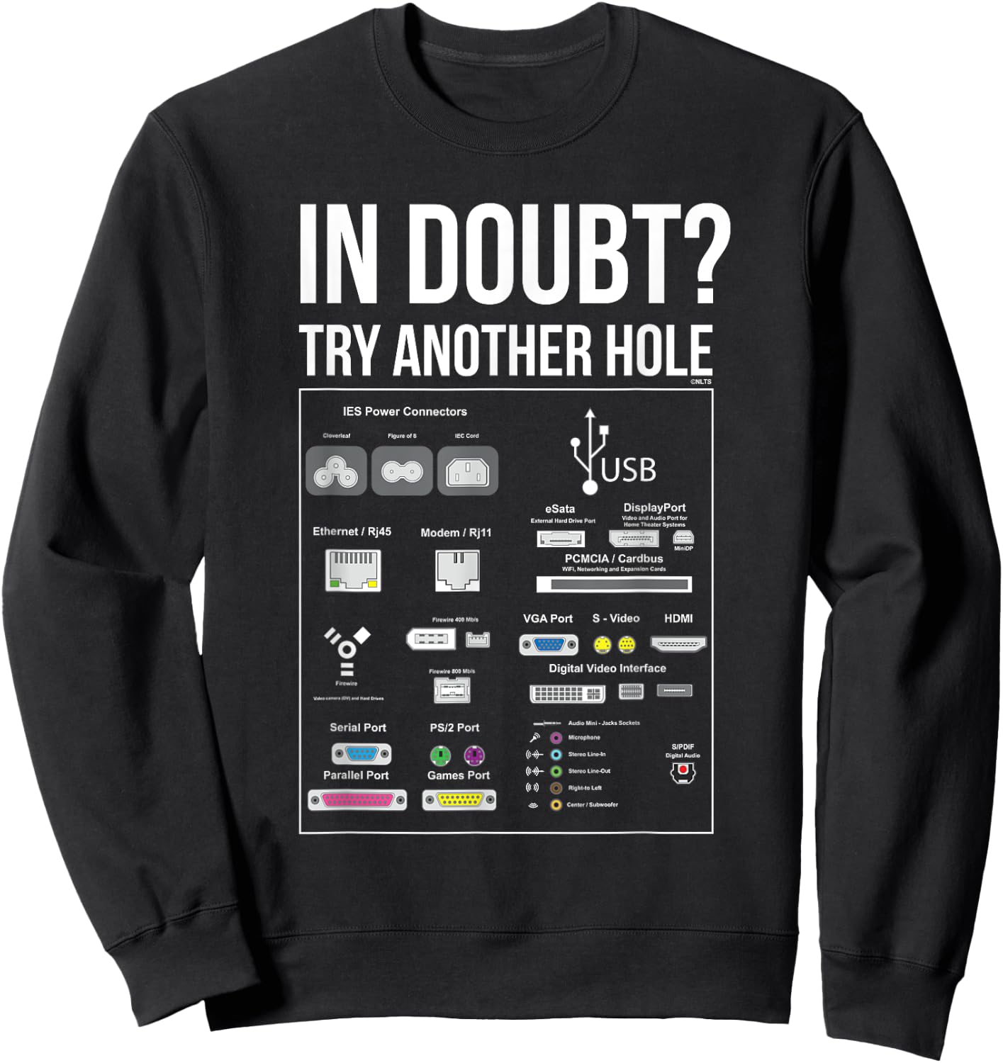When in Doubt, try Another Hole Funny Humor Sweatshirt - Sweatshirt | Black