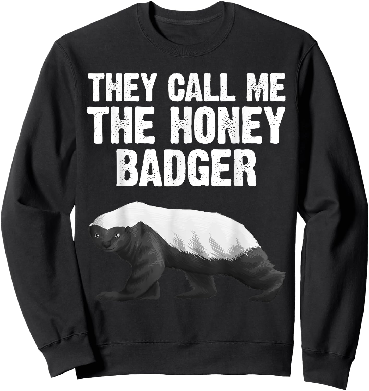 Cool Honey Badger Design Women Honey Badger Lover Sweatshirt - Sweatshirt | Black