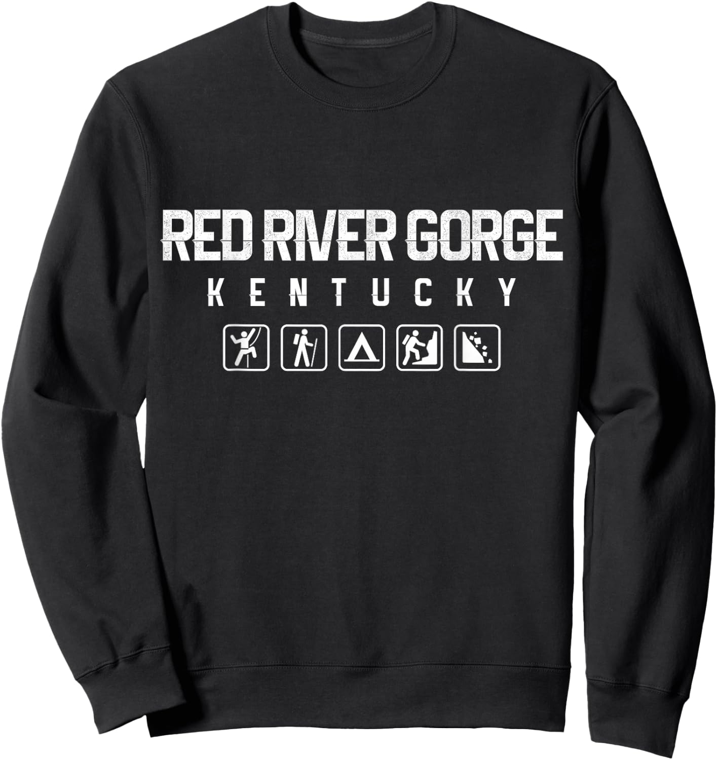 Red River Gorge, Kentucky Outdoor Sweatshirt - Sweatshirt | Black