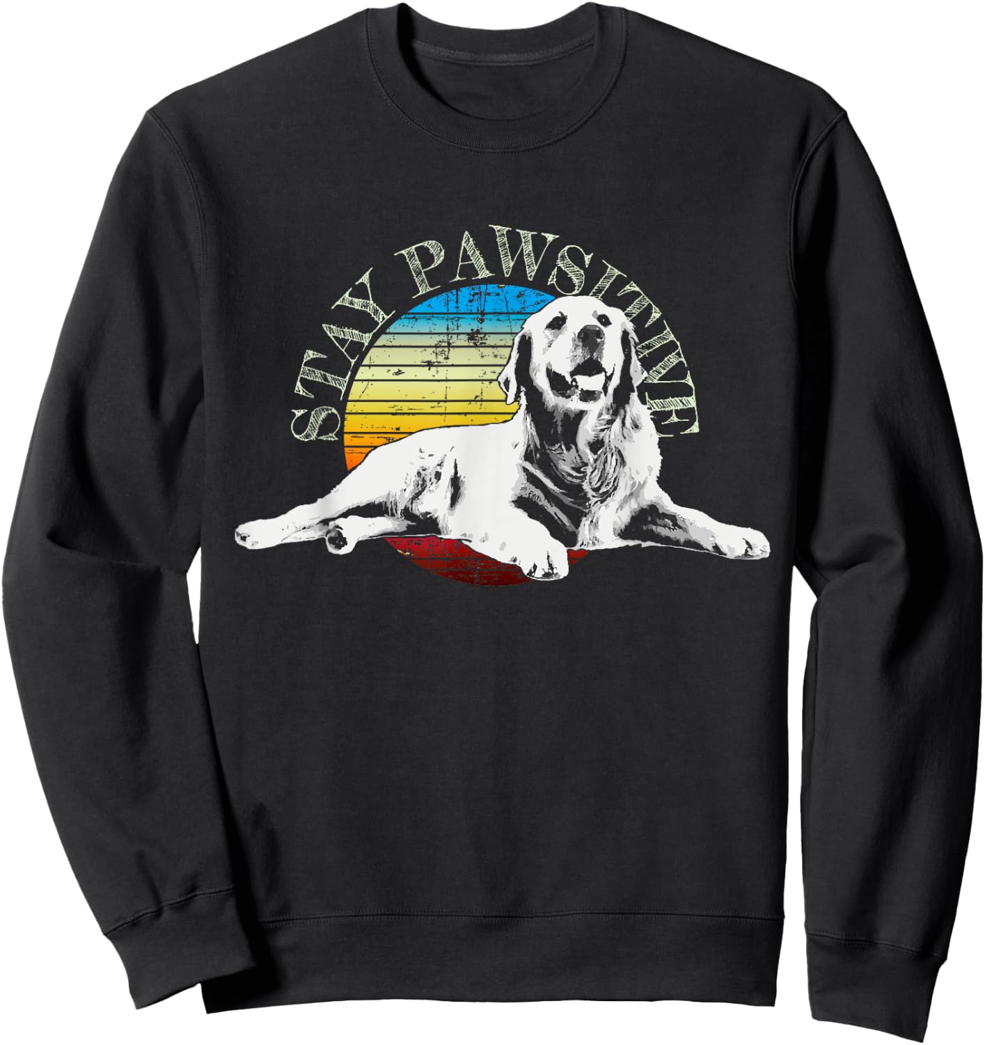 Golden Retriever Dog Women Kids Sweatshirt - Sweatshirt | Black