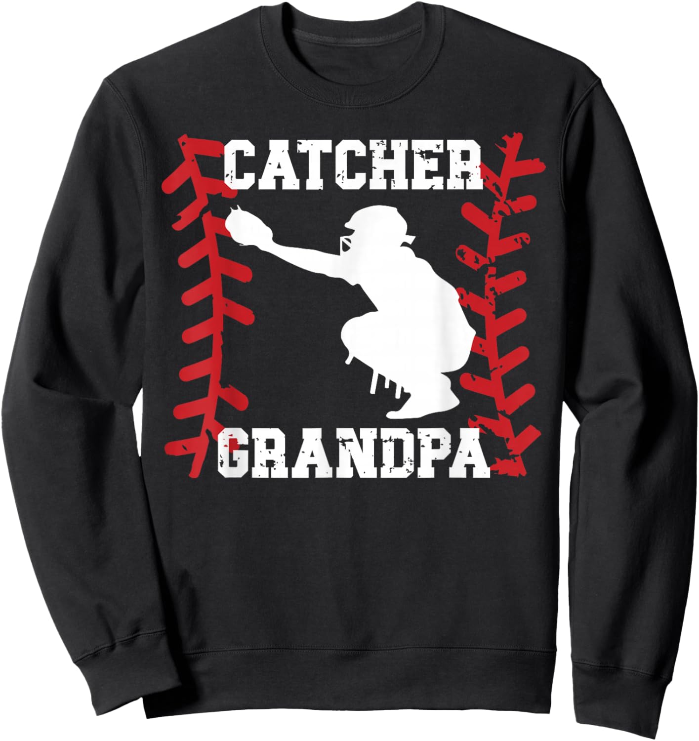 Baseball Catcher Grandpa Baseball Catcher Grandfather Sweatshirt - Sweatshirt | Black