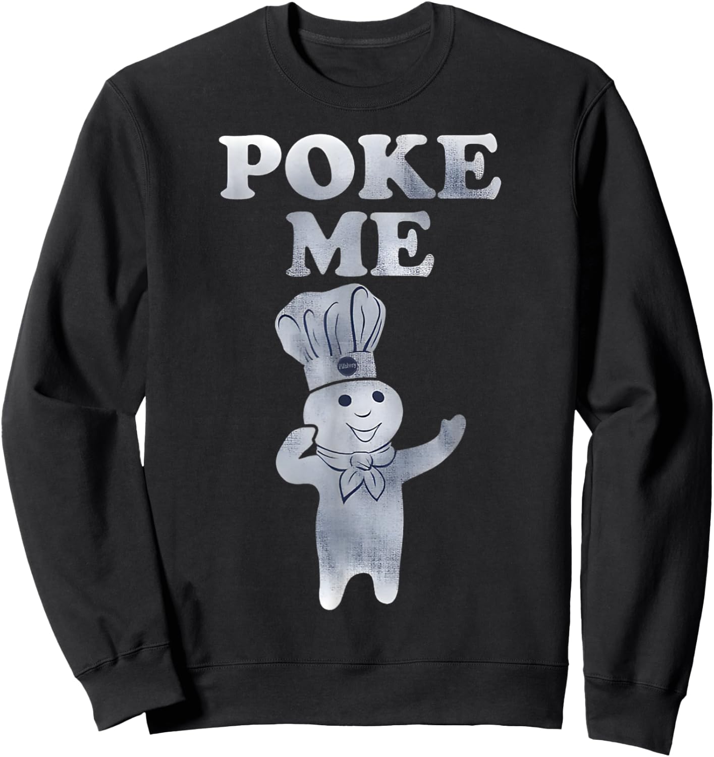 Pillsbury Doughboy Poke Me Costume Sweatshirt - Sweatshirt | Black