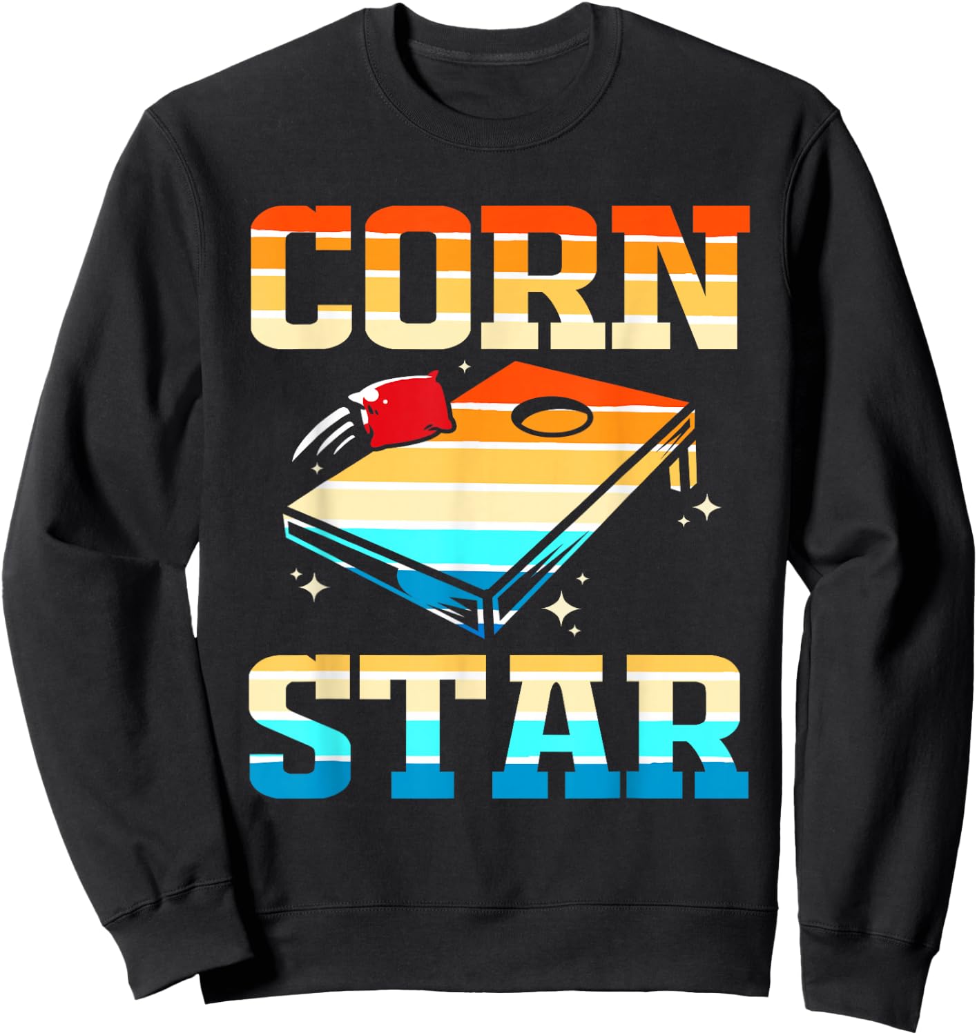 Corn Star Cornhole Sweatshirt - Sweatshirt | Black