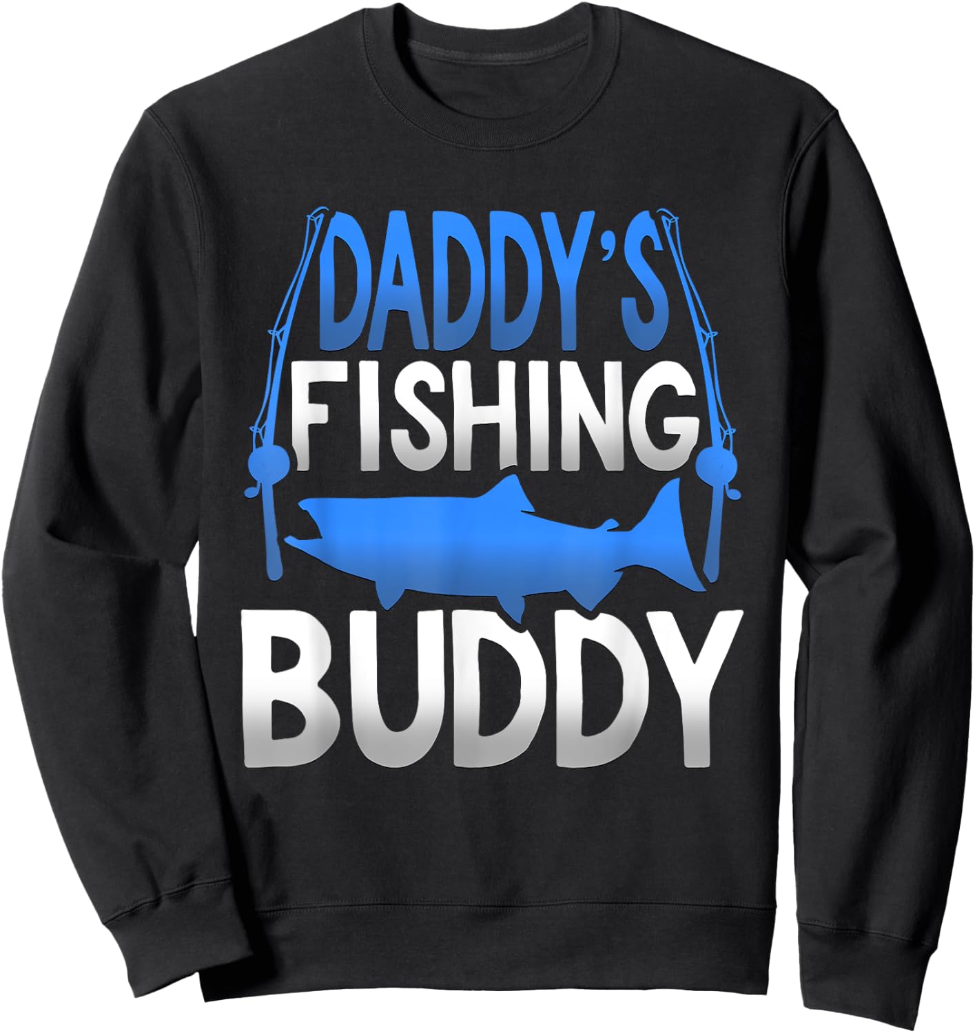 Daddy's Fishing Buddy Novelty Youth Sweatshirt - Sweatshirt | Black