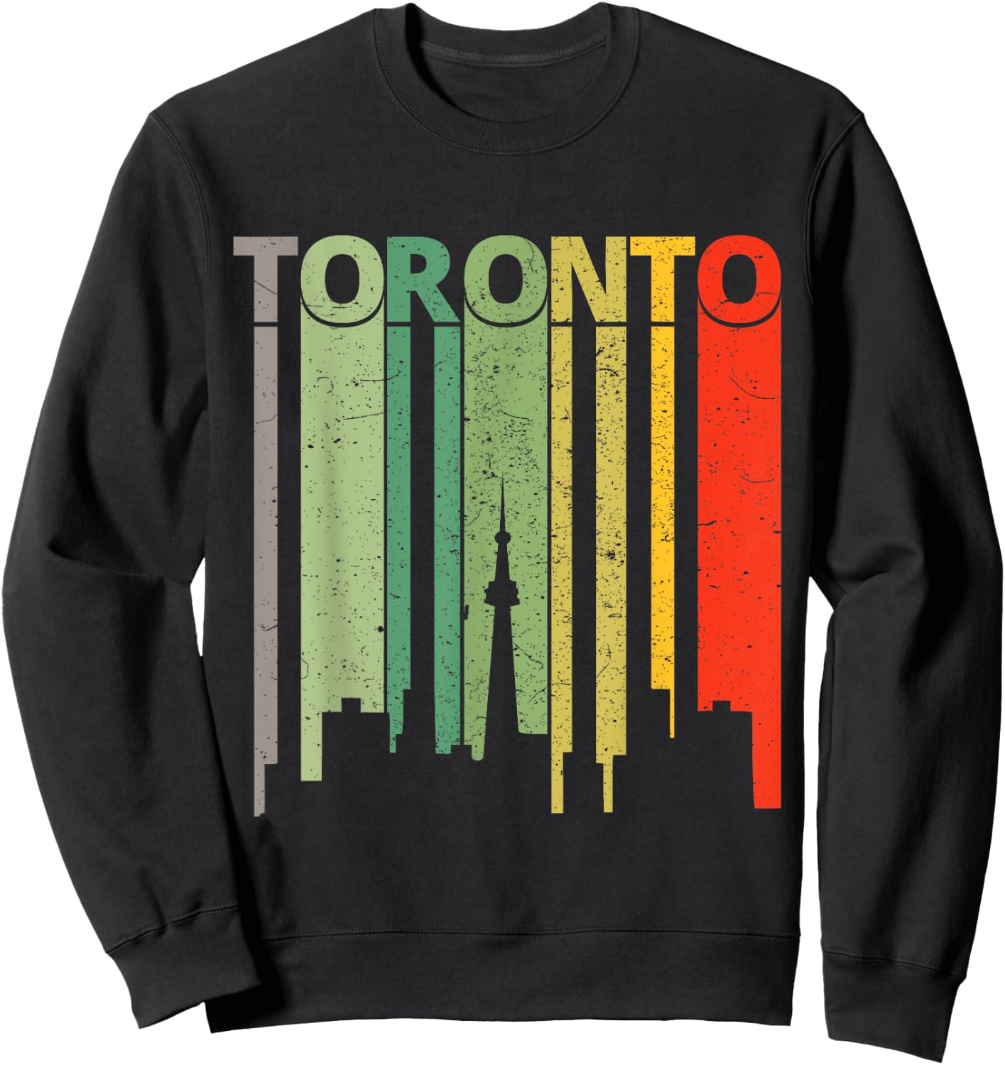 Toronto Skyline Retro Toronto Sweatshirt - Sweatshirt | Black