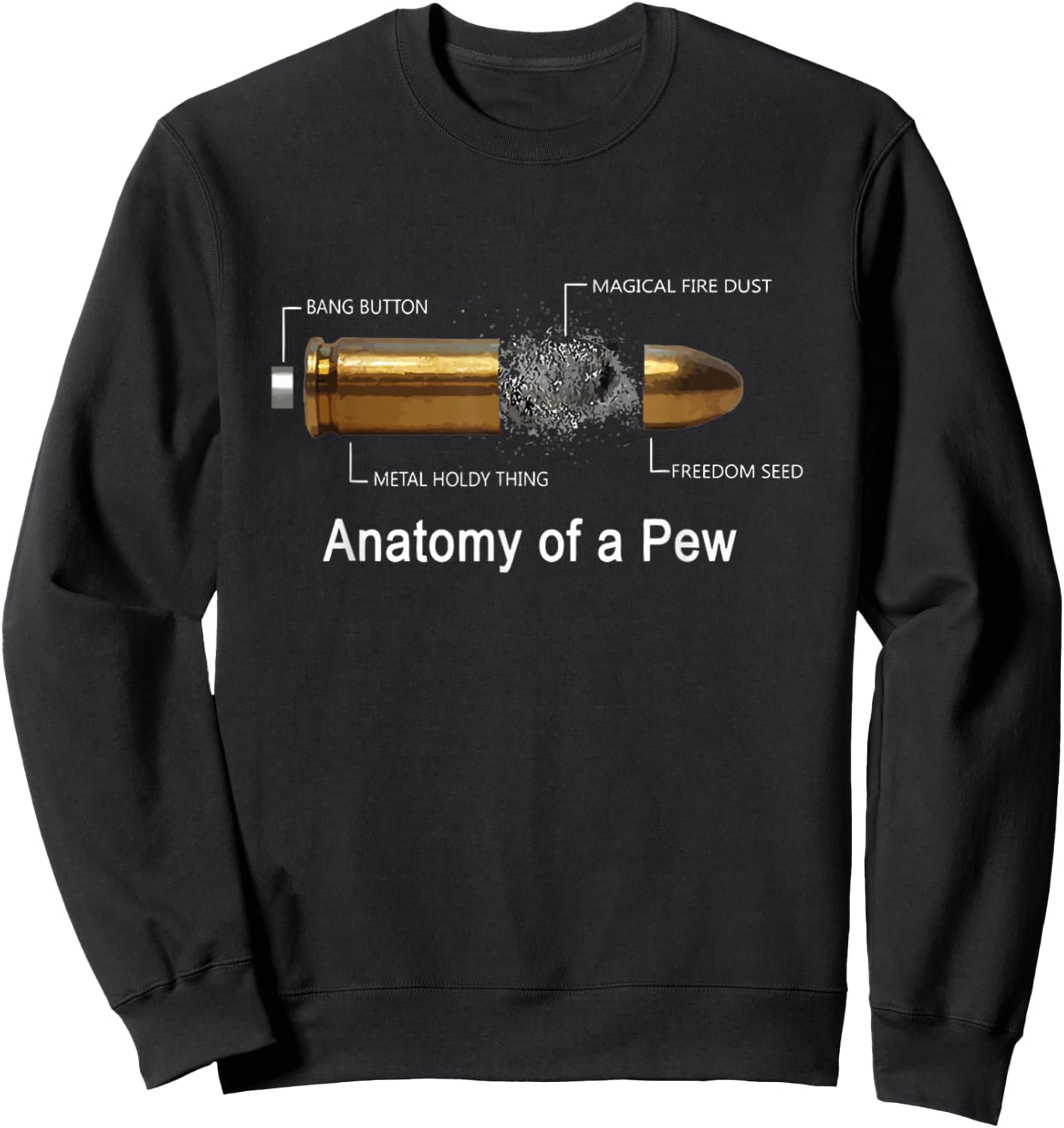 Anatomy Of A Pew Labeled Sweatshirt - Sweatshirt | Black