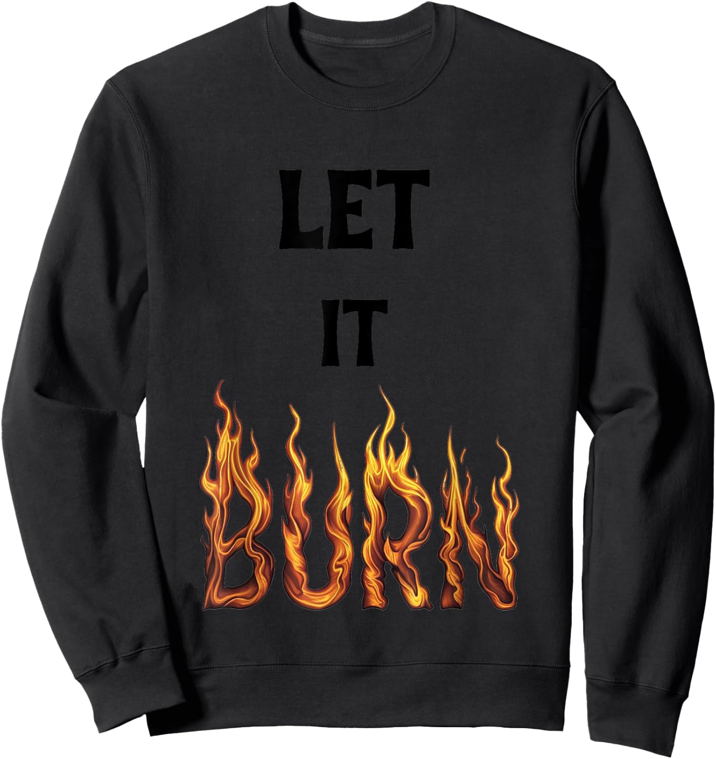 Let It Burn , Inspired by Usher’s Iconic R&B Vibes Sweatshirt - Sweatshirt | Black