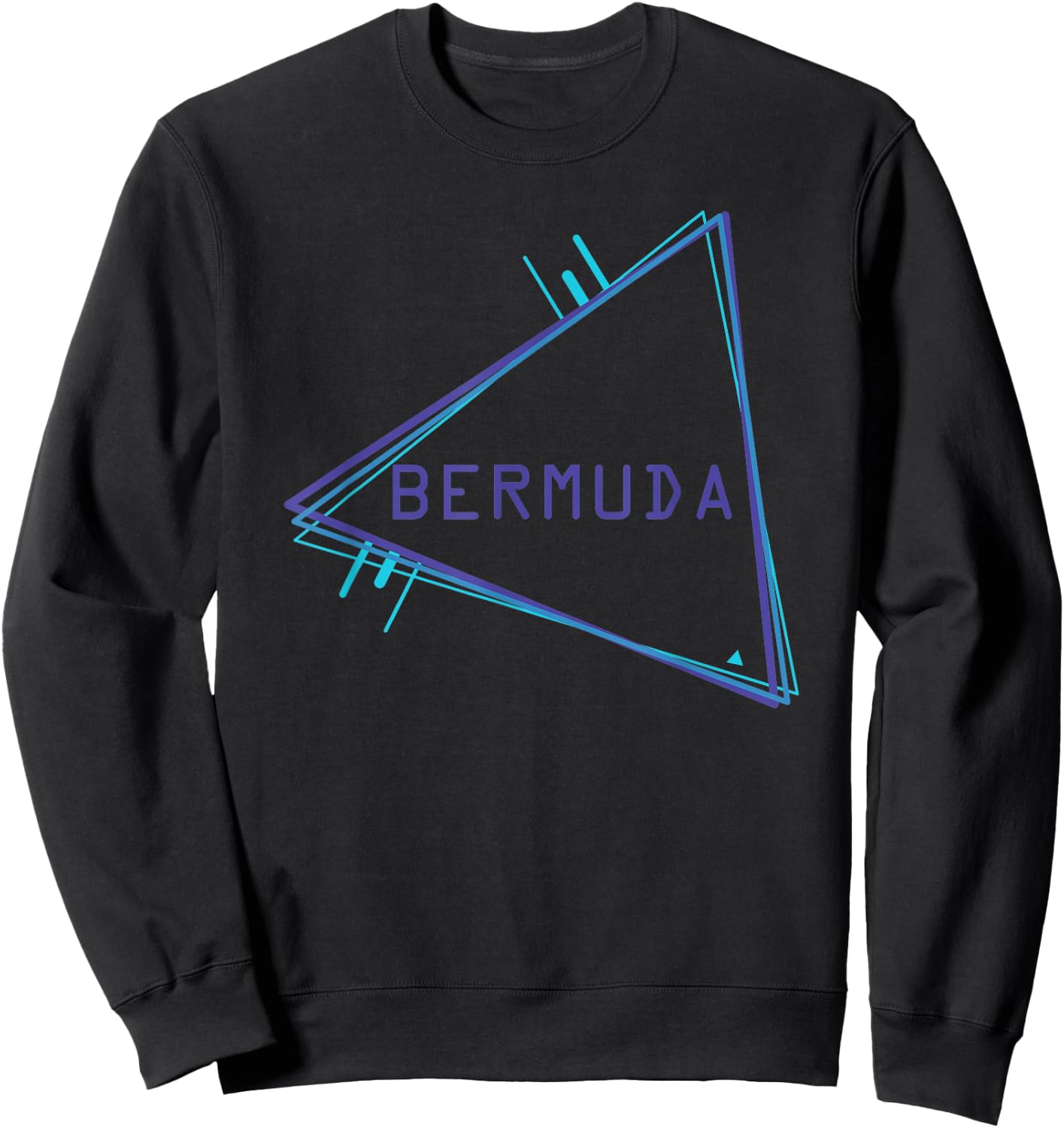Bermuda - Blue Triangle - Souvenir Sweatshirt - Sweatshirt | Black