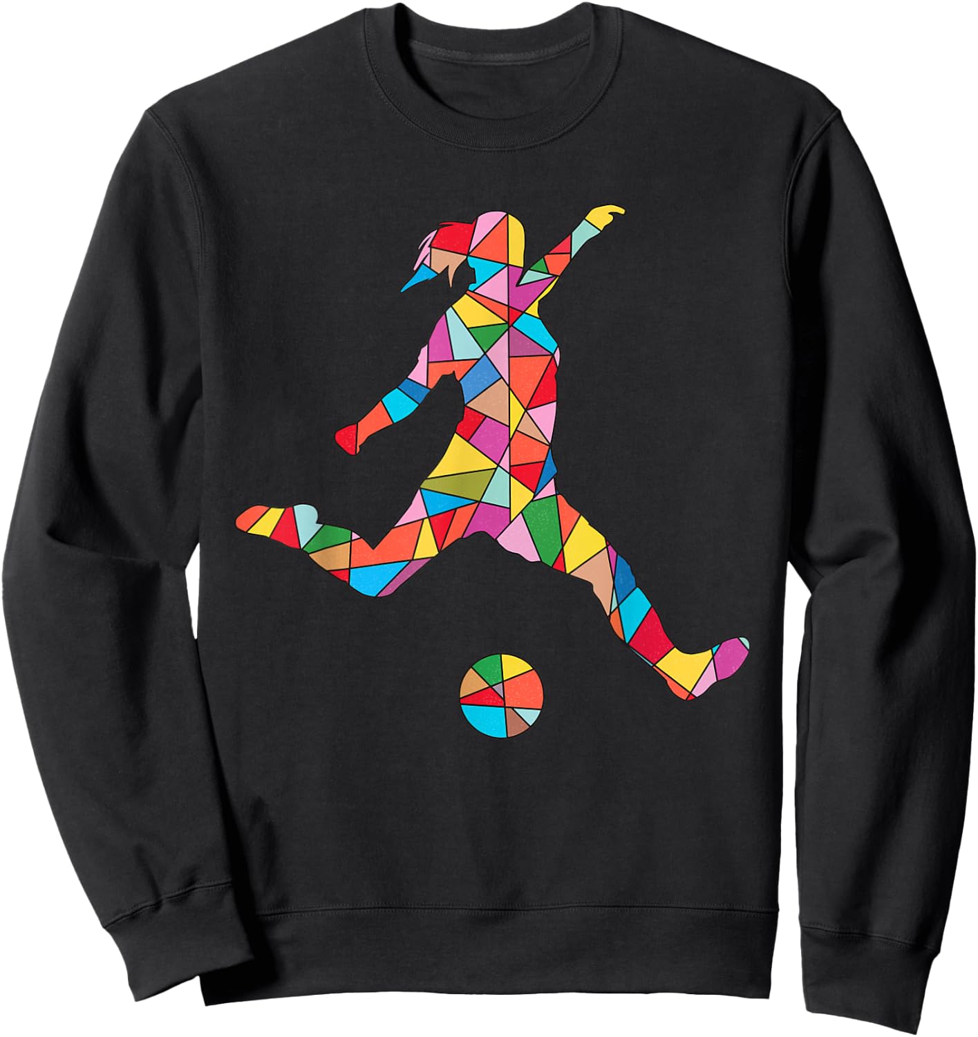 Soccer Player Sports Girls Women Kids Soccer Sweatshirt - Sweatshirt | Black