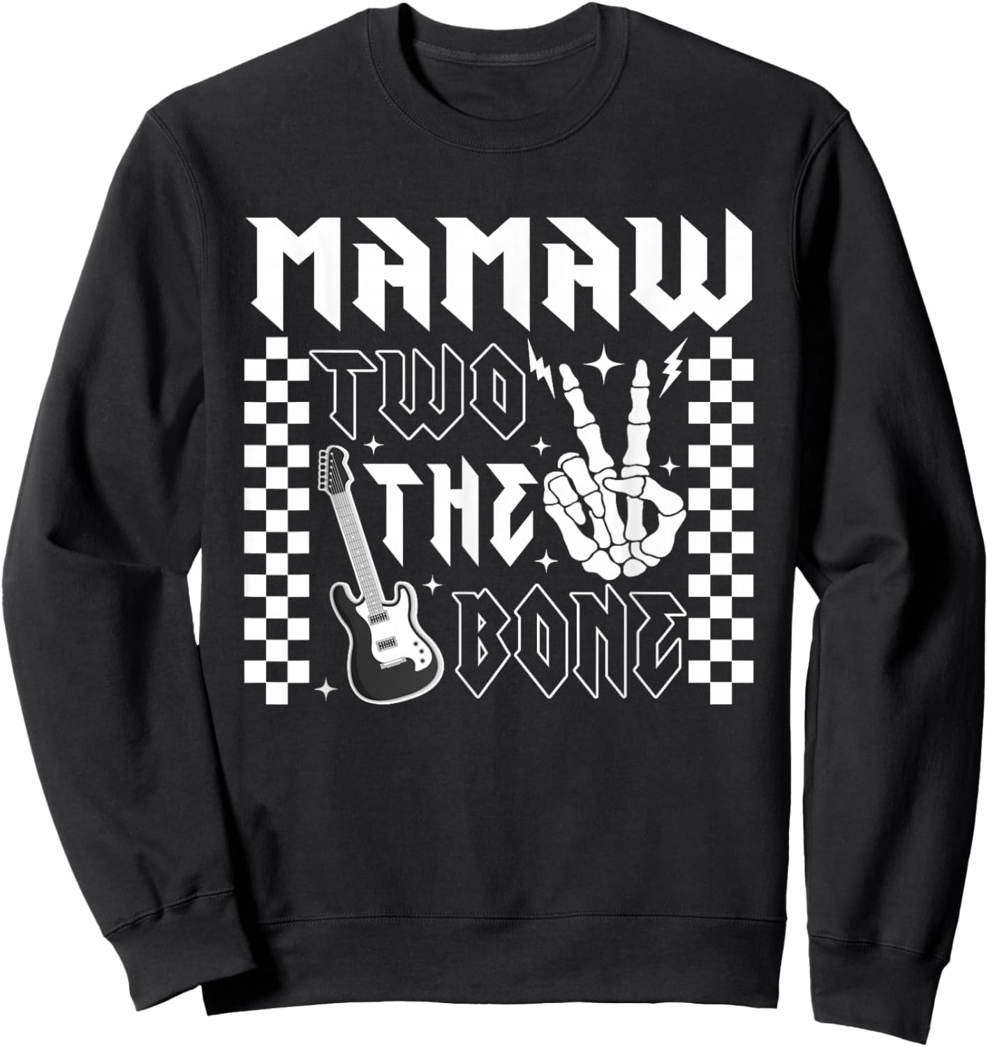 Mamaw of The Bad Two the Bone Birthday 2 Years Old Sweatshirt - Sweatshirt | Black