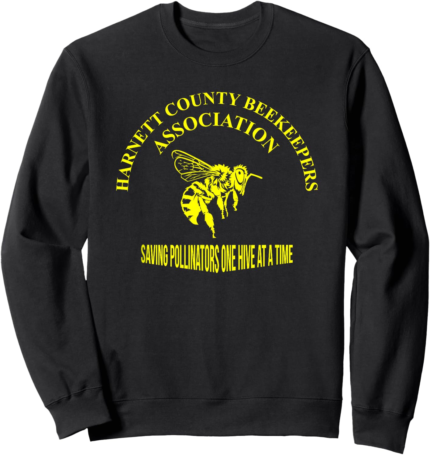 Harnett County Beekeepers Association (Yellow Edition) Sweatshirt - Sweatshirt | Black