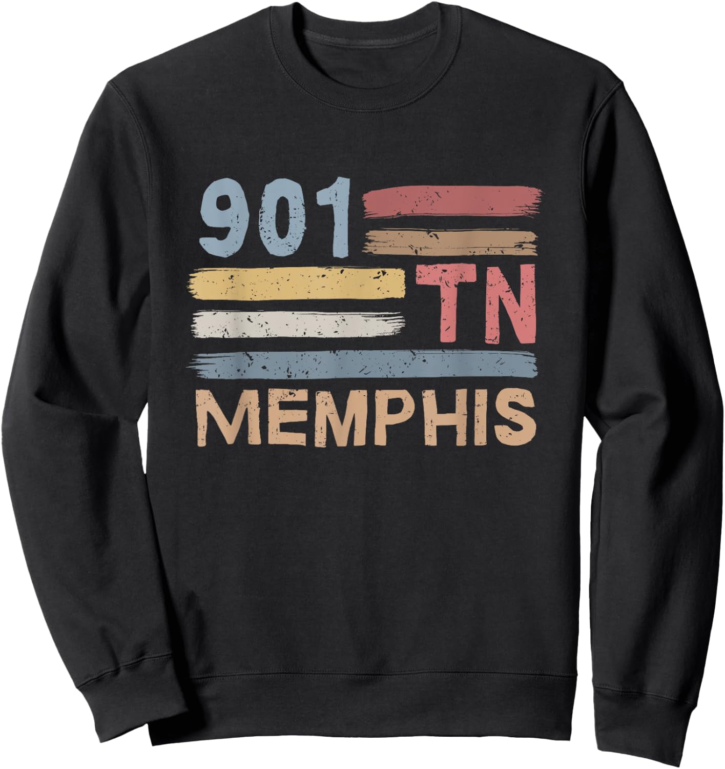 Retro Memphis Area Code 901 Residents State Tennessee Sweatshirt - Sweatshirt | Black