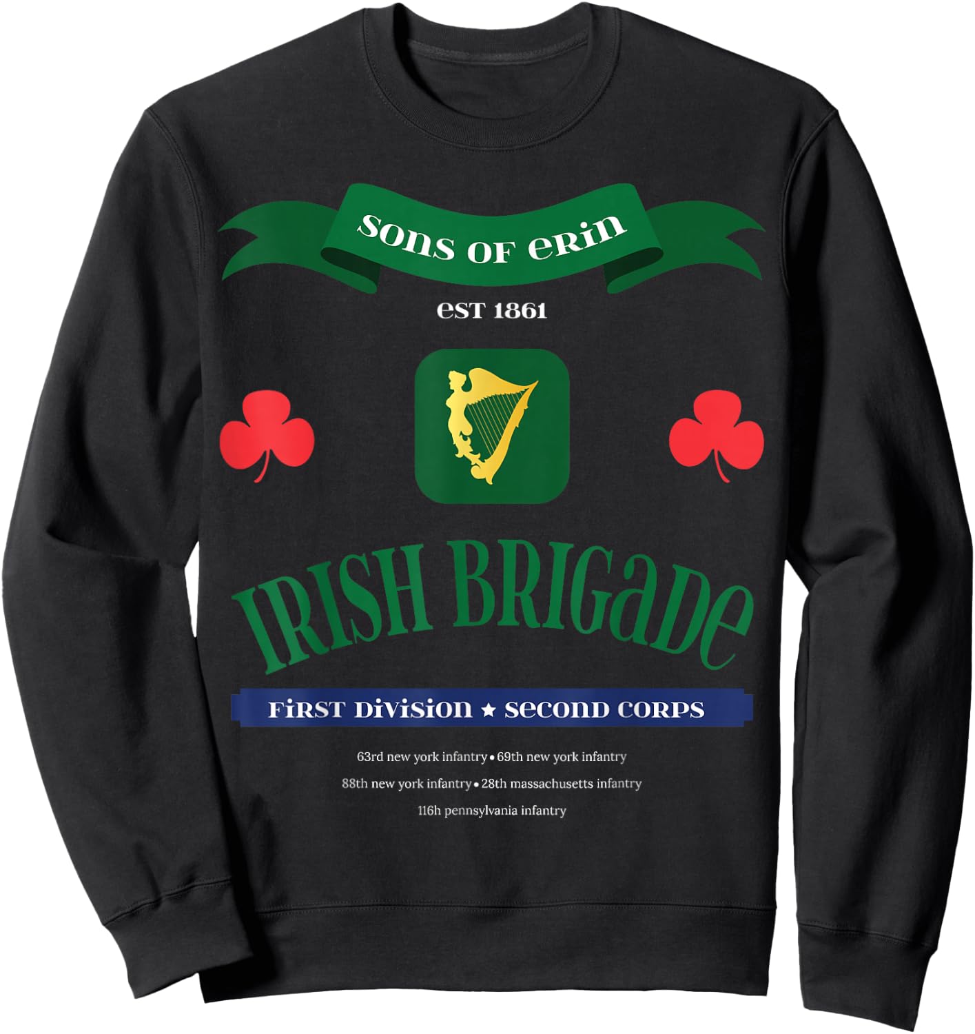 Irish Brigade American Civil War Sweatshirt - Sweatshirt | Black