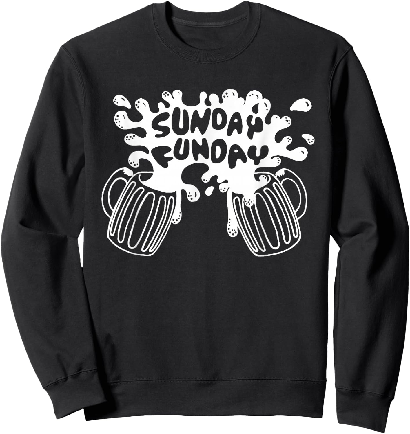 Sunday Funday T Shirt - Funny Men's Drinking Beer Sweatshirt - Sweatshirt | Black