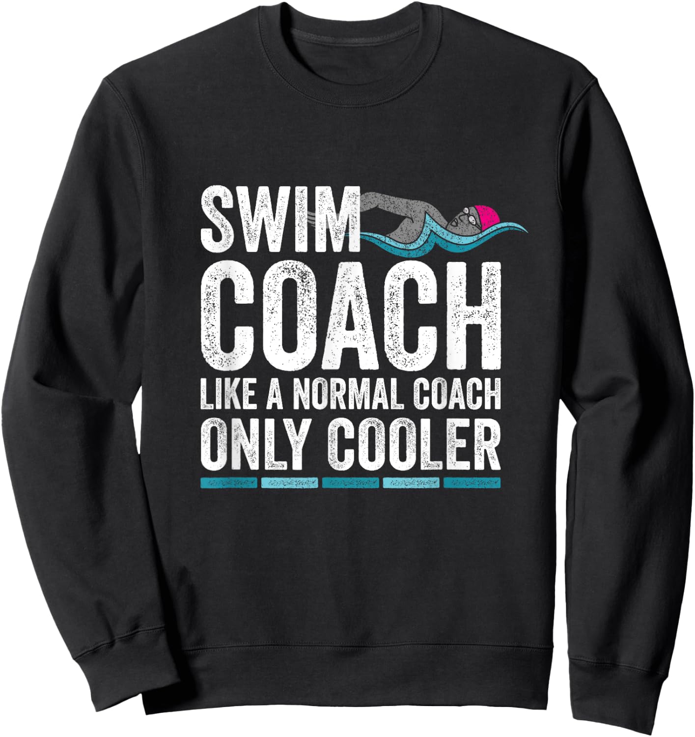 Gifts For Swim Coaches Funny Appreciation Swimming Teacher Women Sweatshirt - Sweatshirt | Black
