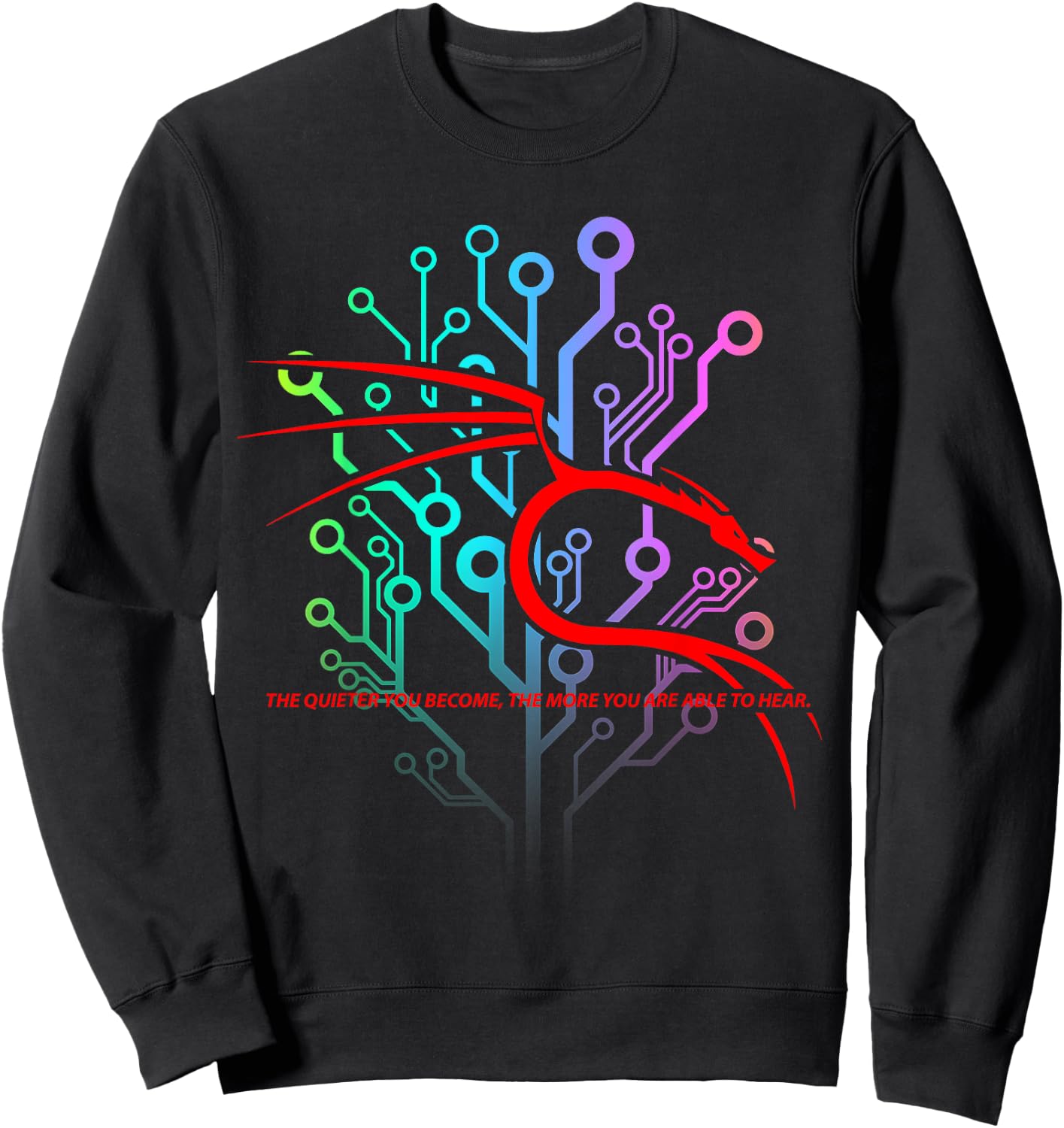 Backtrack Kali Linux design with Dragon and Tagline Sweatshirt - Sweatshirt | Black
