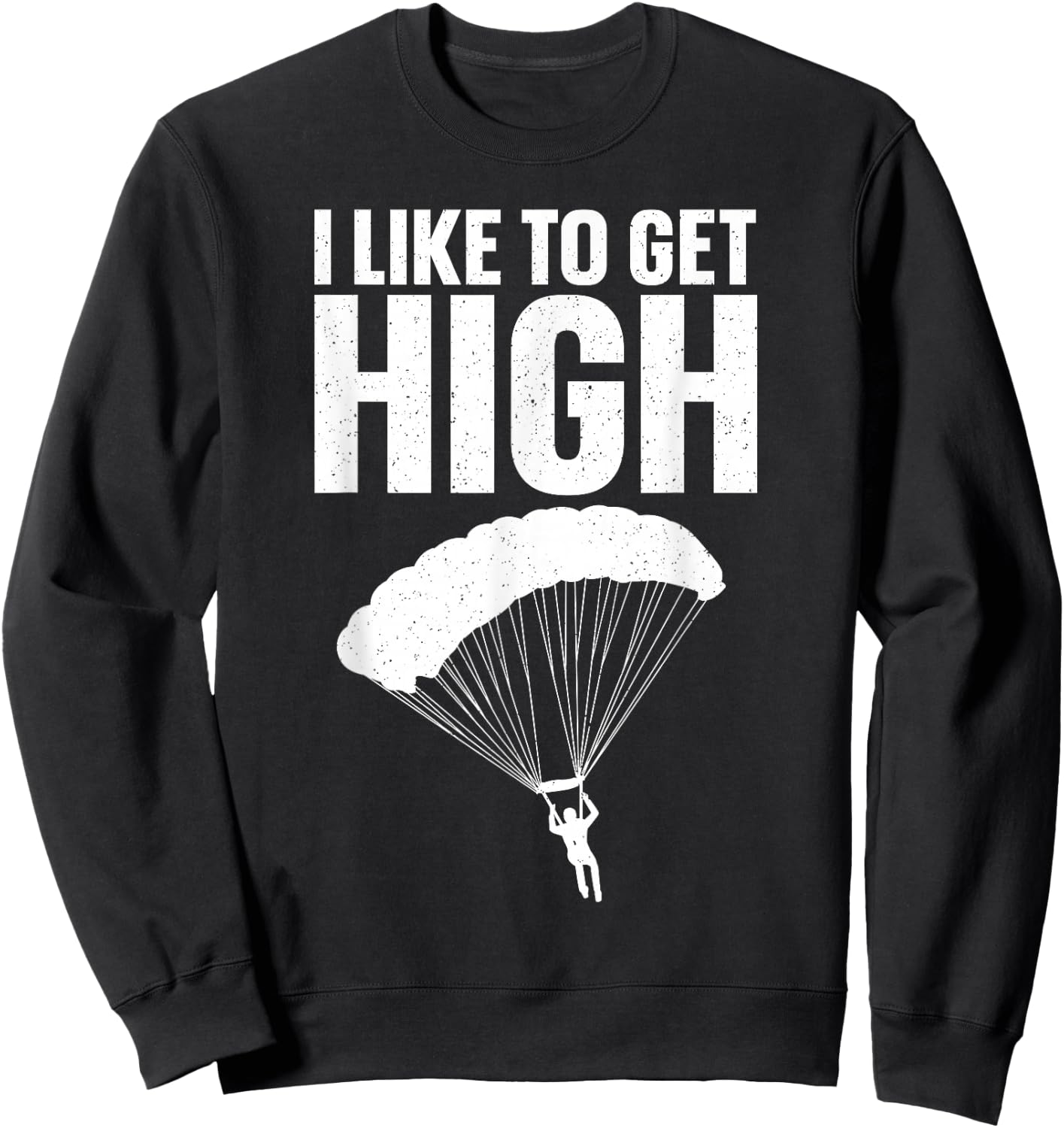 Funny Skydiving Art Women Sky Diving Lover Skydiver Sweatshirt - Sweatshirt | Black