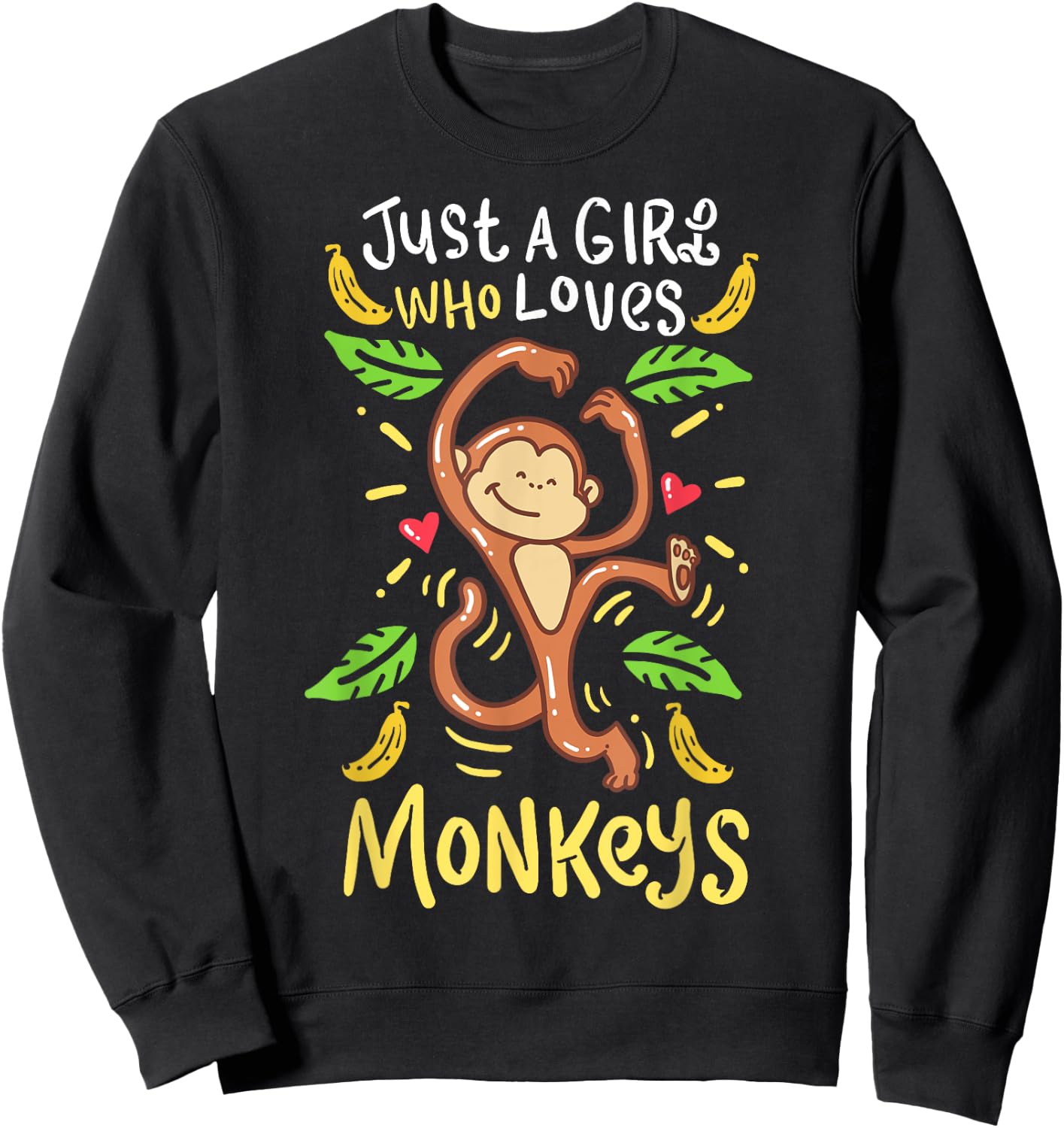Monkey Primate Zookeeper Funny Gift Sweatshirt - Sweatshirt | Black