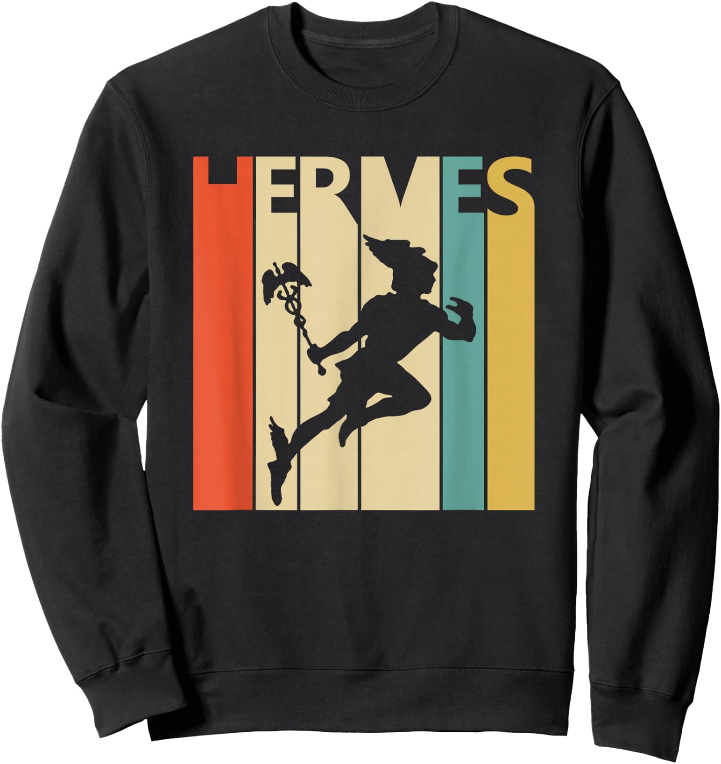 Hermes God Vintage Retro Style Gift Sweatshirt - Sweatshirt | Black
