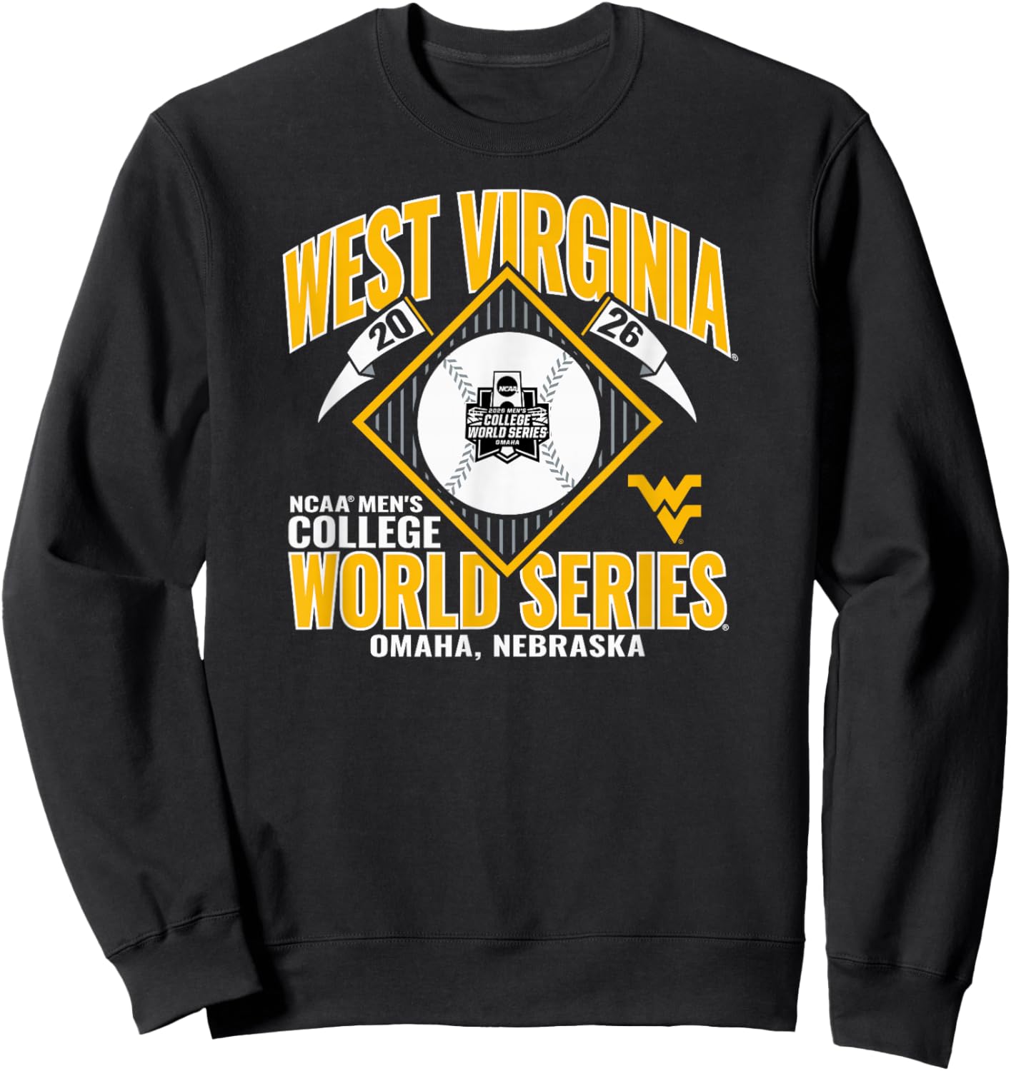 West Virginia Mountaineers College World Series 2026 CWS Sweatshirt - Sweatshirt | Black