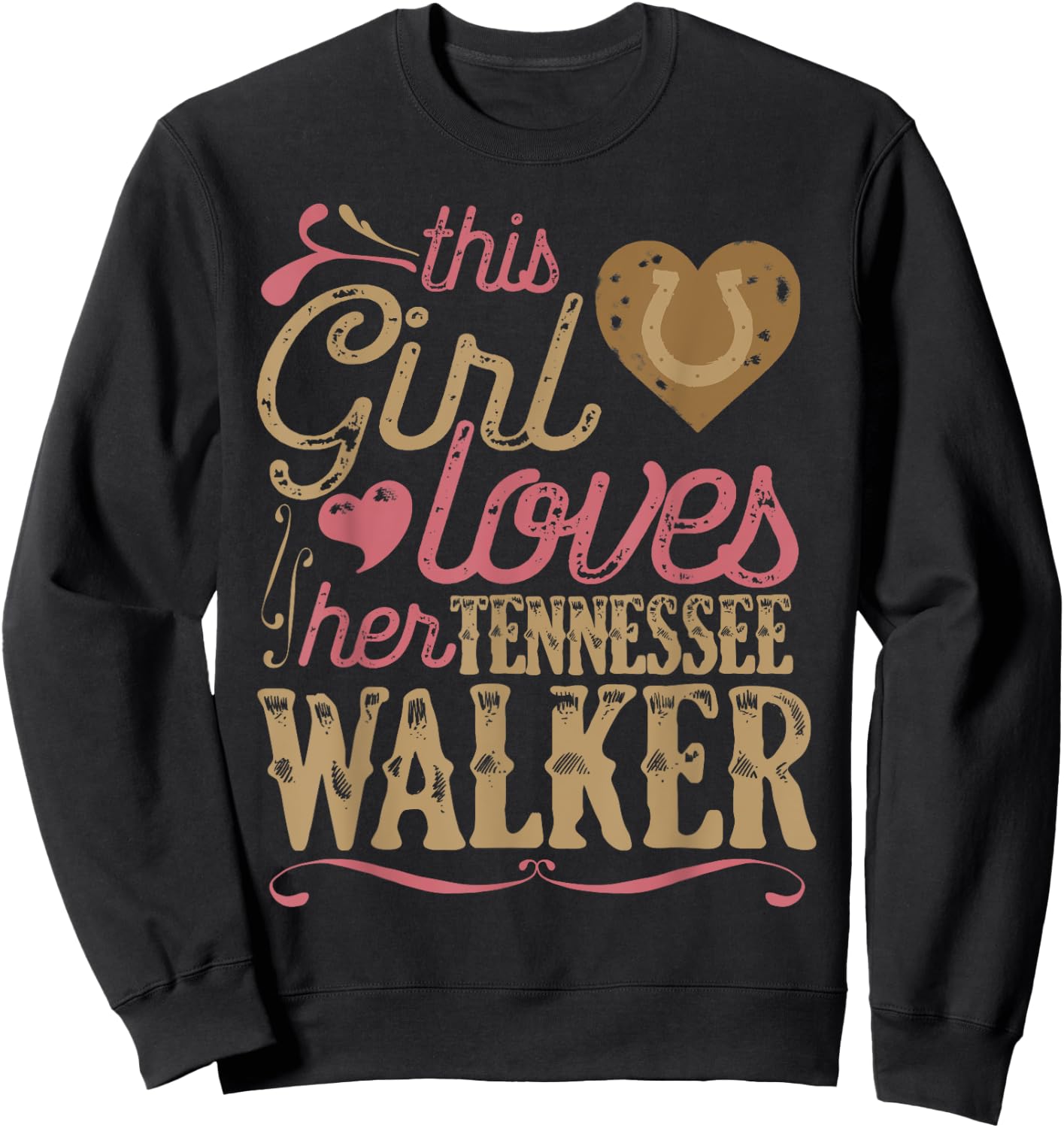 Tennessee Walker Horse Shirt Gift Walking Sweatshirt - Sweatshirt | Black