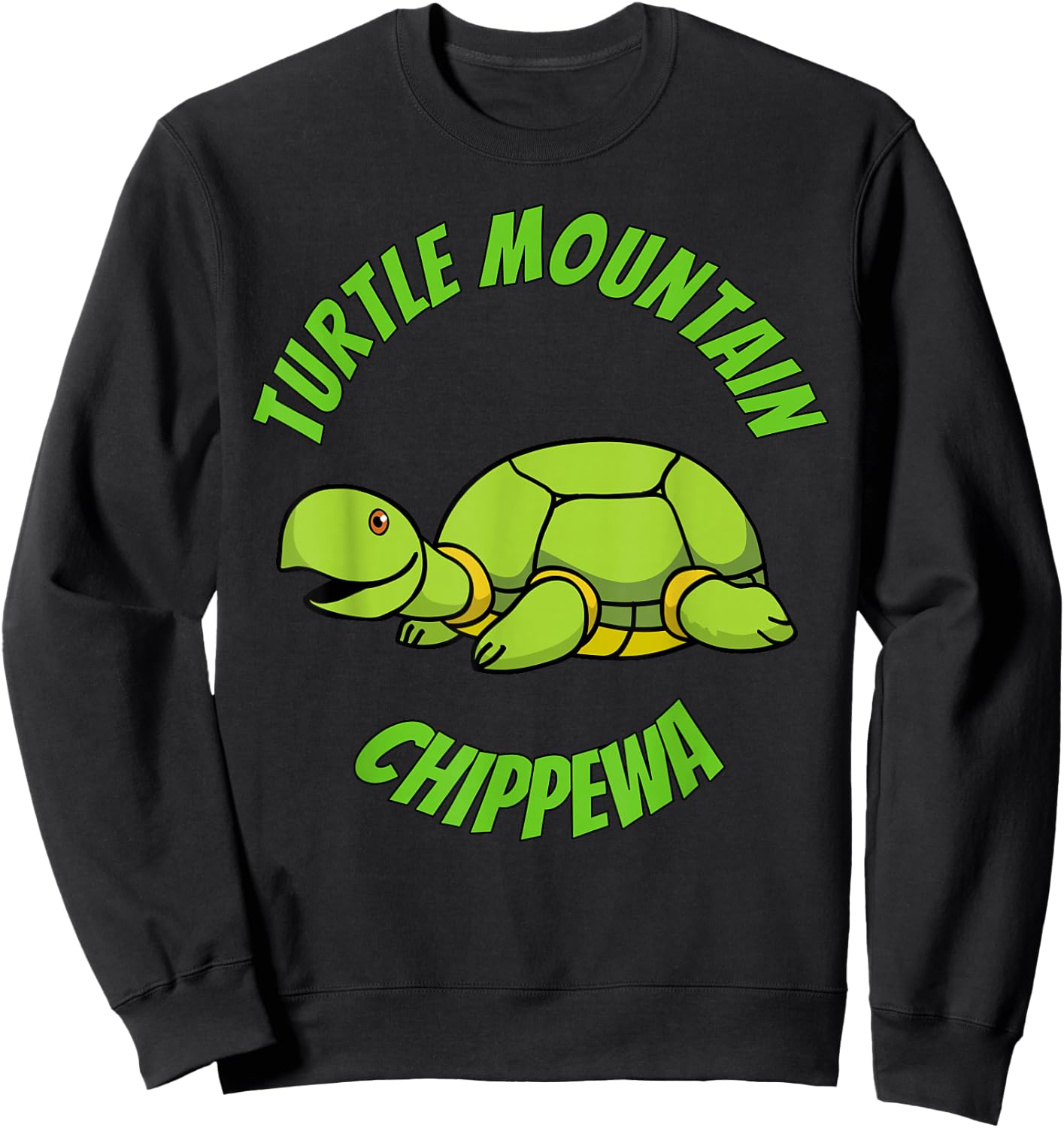 Turtle Mountain Chippewa Turtle Sweatshirt - Sweatshirt | Black