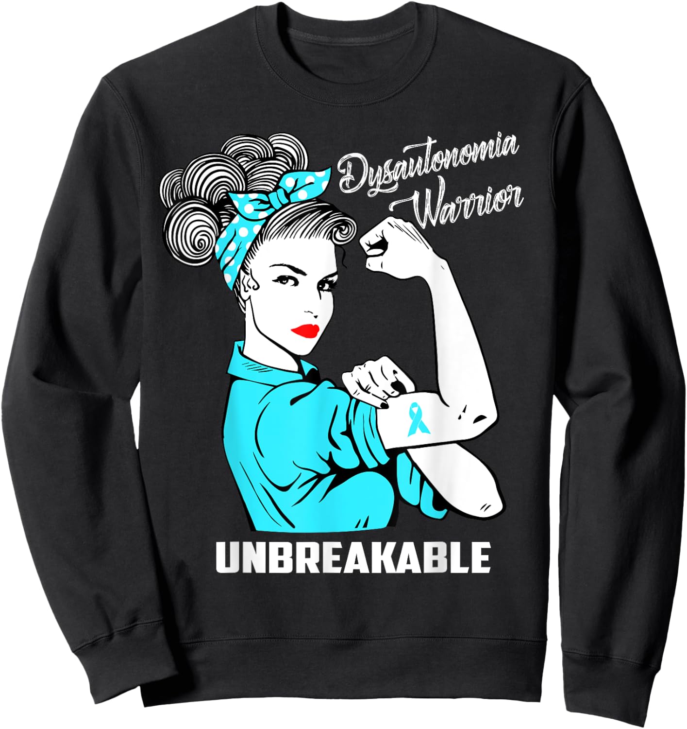 Dysautonomia Warrior Unbreakable Awareness Gift Sweatshirt - Sweatshirt | Black