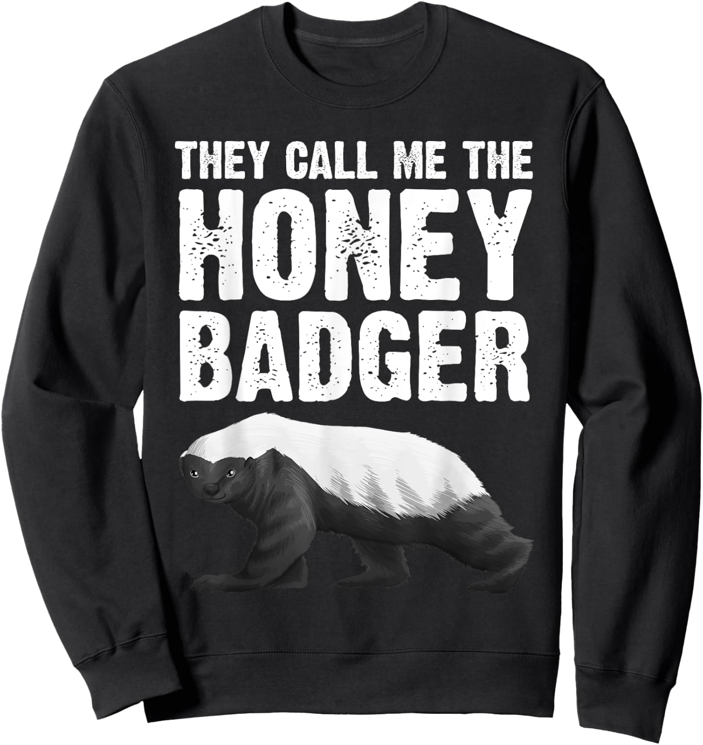 Cool Honey Badger Design Women Honey Badger Lover Sweatshirt - Sweatshirt | Black