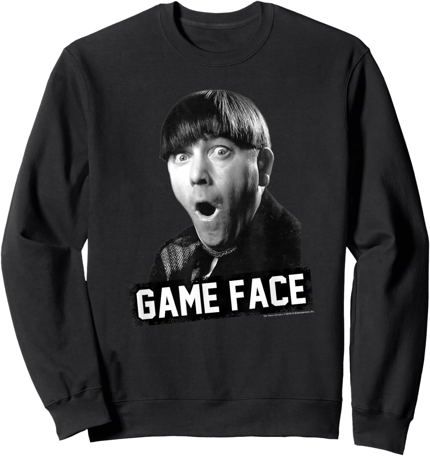 TTS- The Three Stooges Moe: Game Face Sweatshirt - Sweatshirt | Black