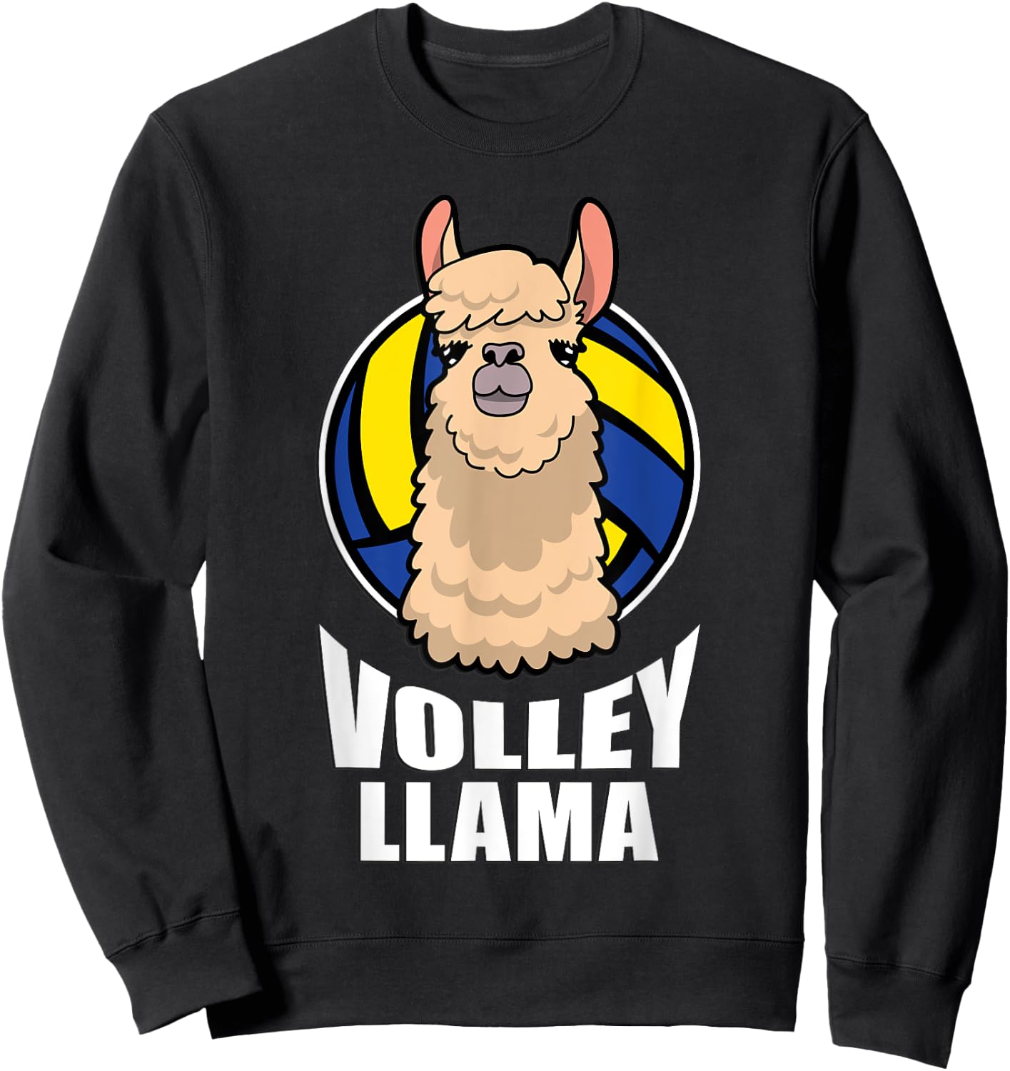 Volley Llama Volleyball Sweatshirt - Sweatshirt | Black