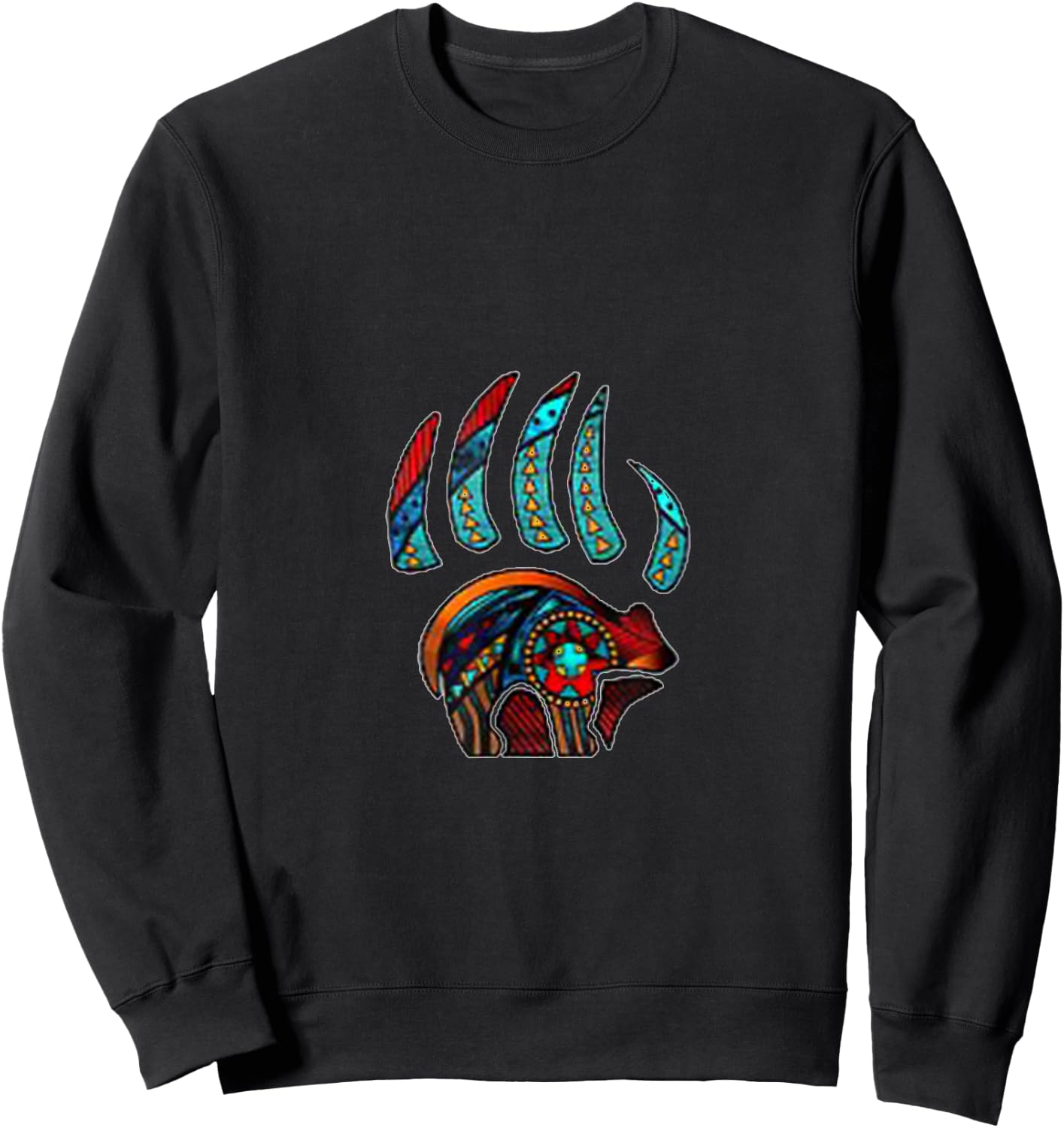 Native American Bear Claw Sweatshirt - Sweatshirt | Black