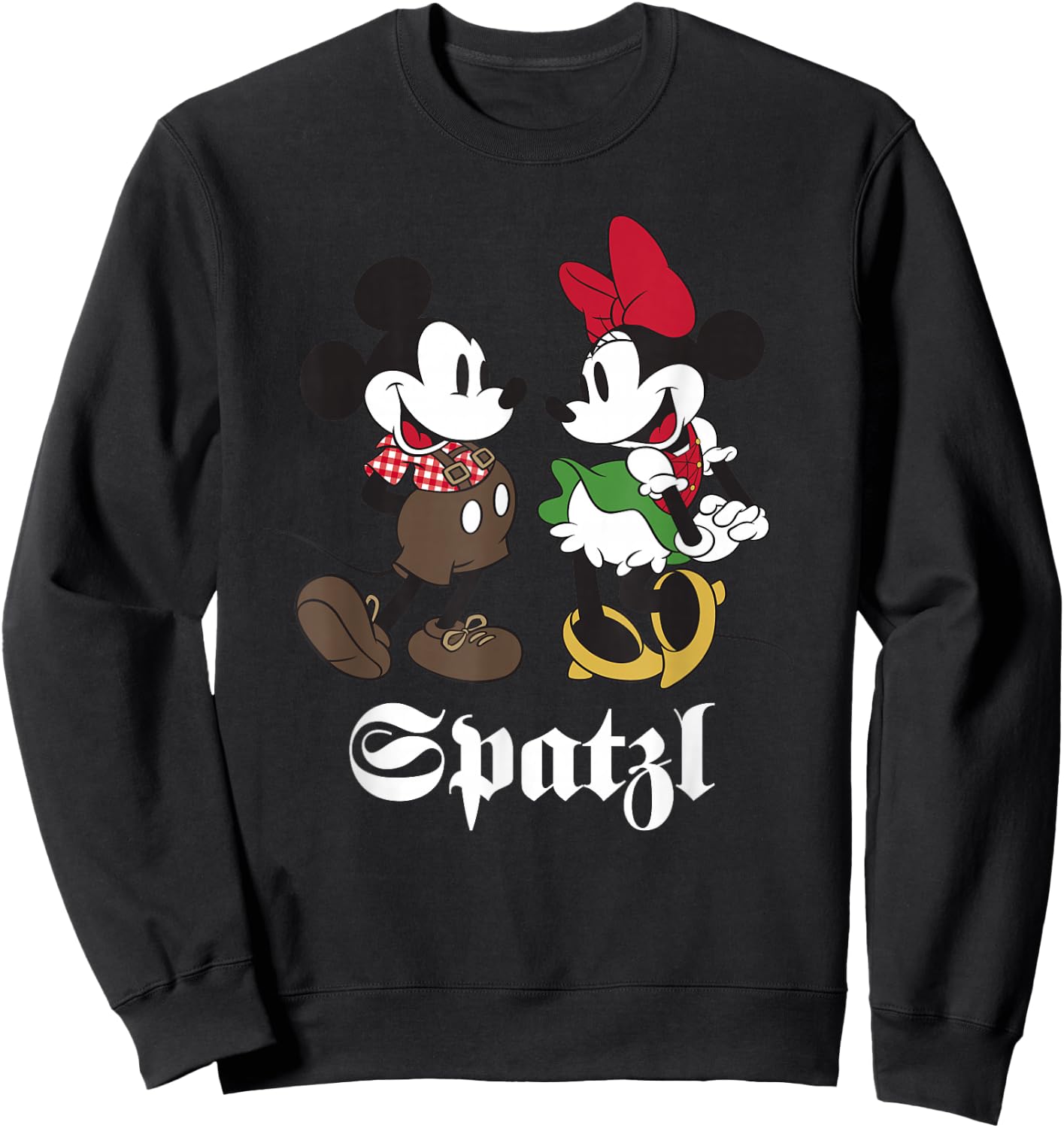 Disney Mickey and Minnie Mouse Spatzl Oktoberfest Sweatshirt - Sweatshirt | Black