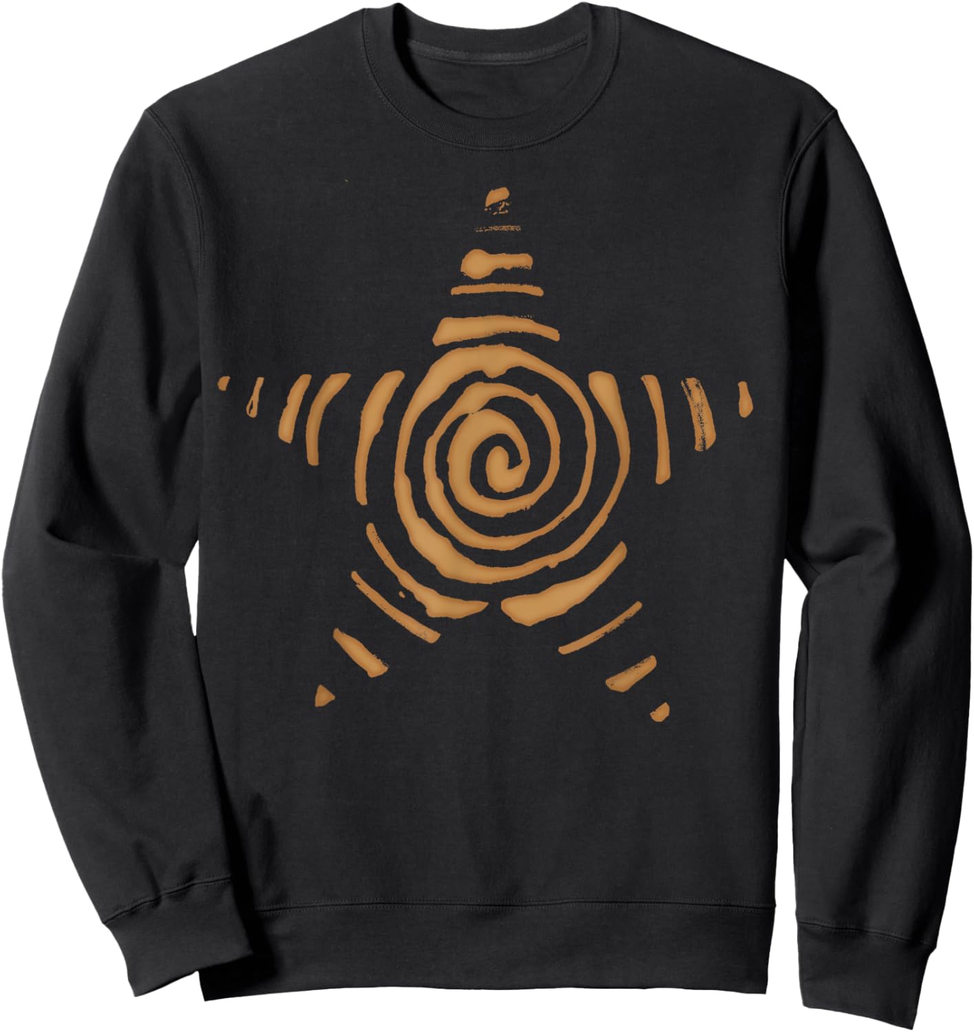 Spiral Star y2k Whimsy Grunge Vintage Alt Bleach Graphic Sweatshirt - Sweatshirt | Black