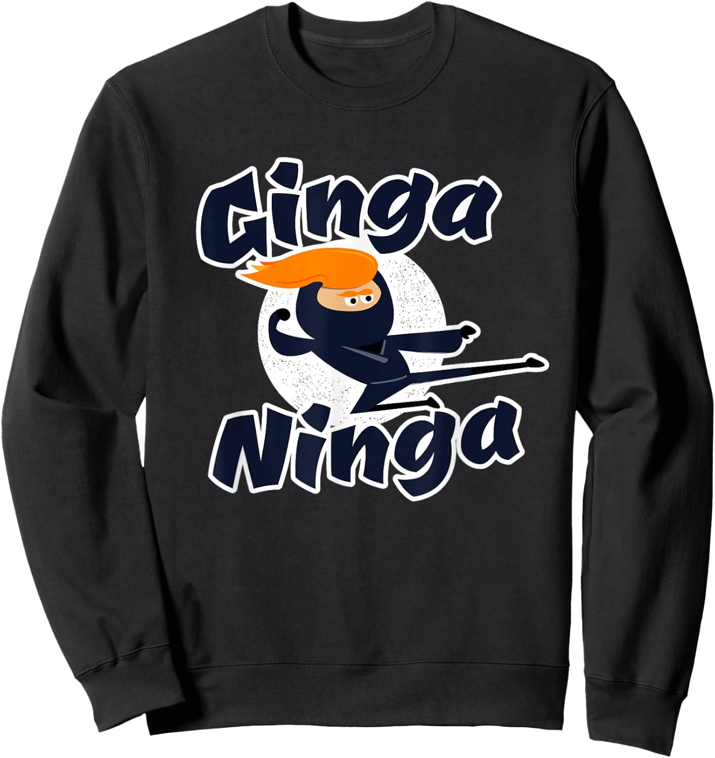 Ginga Ninga - Funny Redhead Ninja Ginger Hair Sweatshirt - Sweatshirt | Black