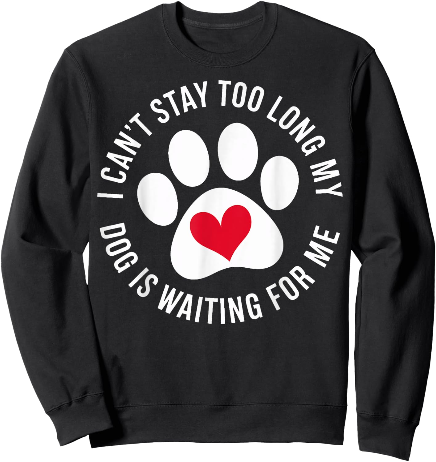 Funny Dog Owners My Dog Is Waiting For Me Dog Lovers Women Girls Kids Sweatshirt - Sweatshirt | Black