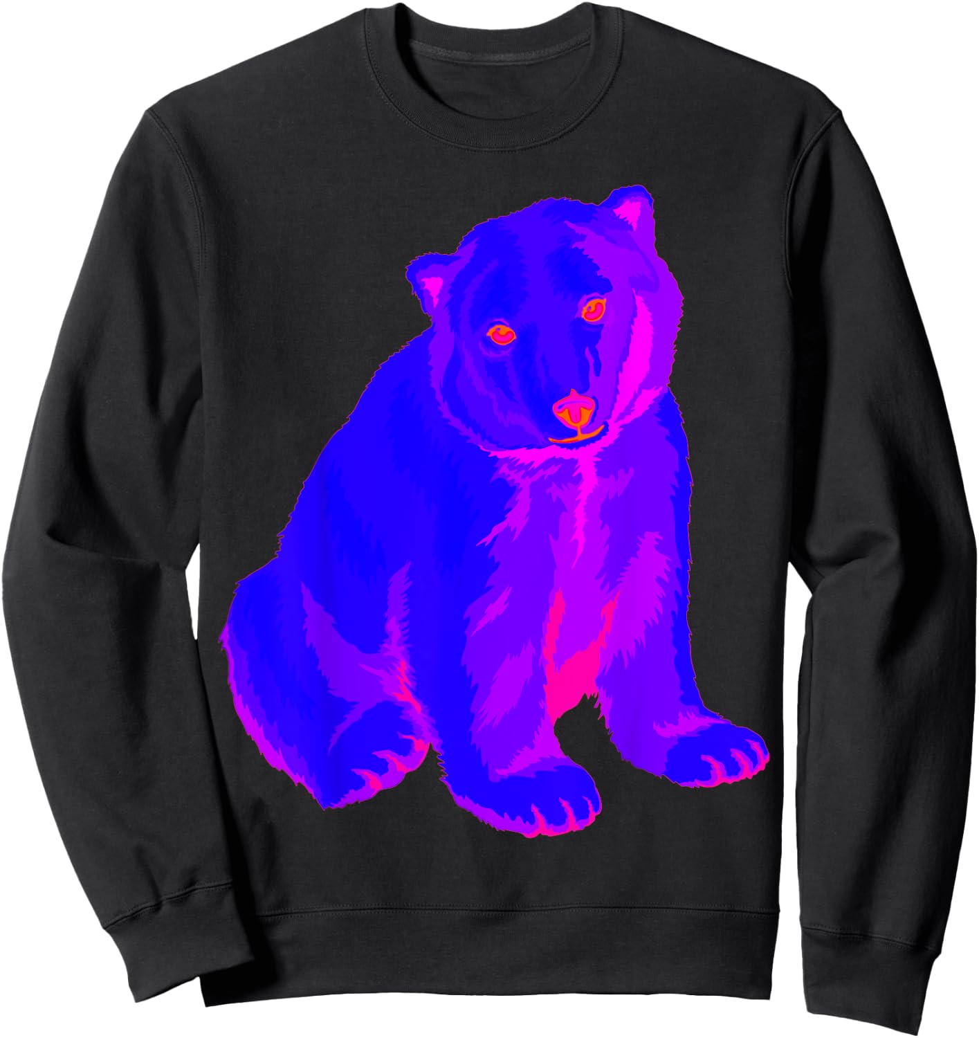 EDM Electronic Techno Polar Bear Trippy Rave Shirt Sweatshirt - Sweatshirt | Black